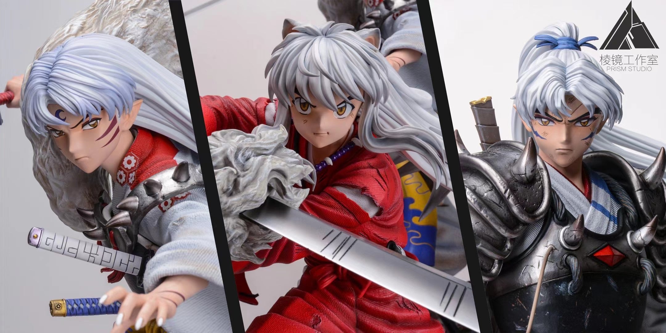 Inuyasha & Sesshomaru & Toga Anime Figure Set - Prism Studio Official Collectible - Perfect for Anime Fans, Home Decor, and Gift Giving