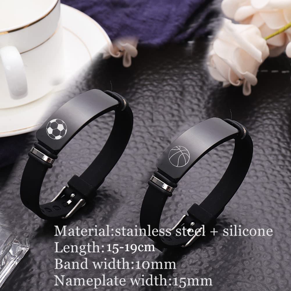 Personalized Inspirational Sports Bracelet - Adjustable Motivational Wristband for Football, Basketball, Soccer, Baseball & Softball Players - Perfect Athlete Gift for Birthday, Graduation & Training - Ideal for Teens & Adults - Wear for Games, Workouts & Daily Motivation