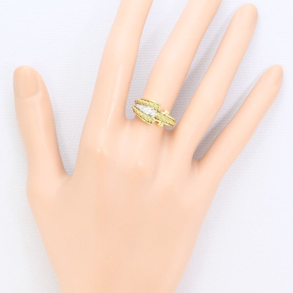18K Yellow Gold & White Gold Diamond Ring for Women - Elegant Wedding, Engagement & Anniversary Jewelry Gift