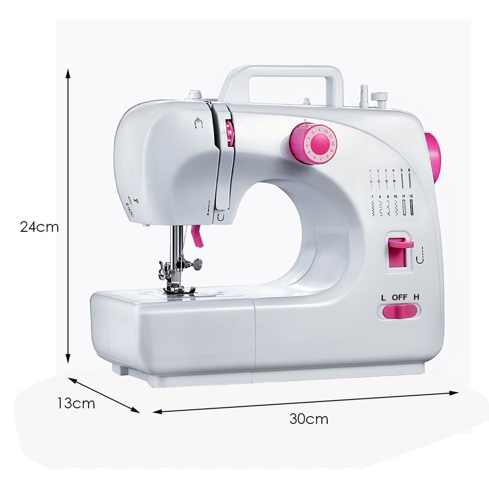 16-Stitch Portable Electric Sewing Machine - Adjustable 2 Speed, Double Threads with Needles & Foot Pedal - Perfect for Beginners, Women & Girls - Ideal for DIY Crafts, Mending Clothes, Home Decor & Fashion Projects