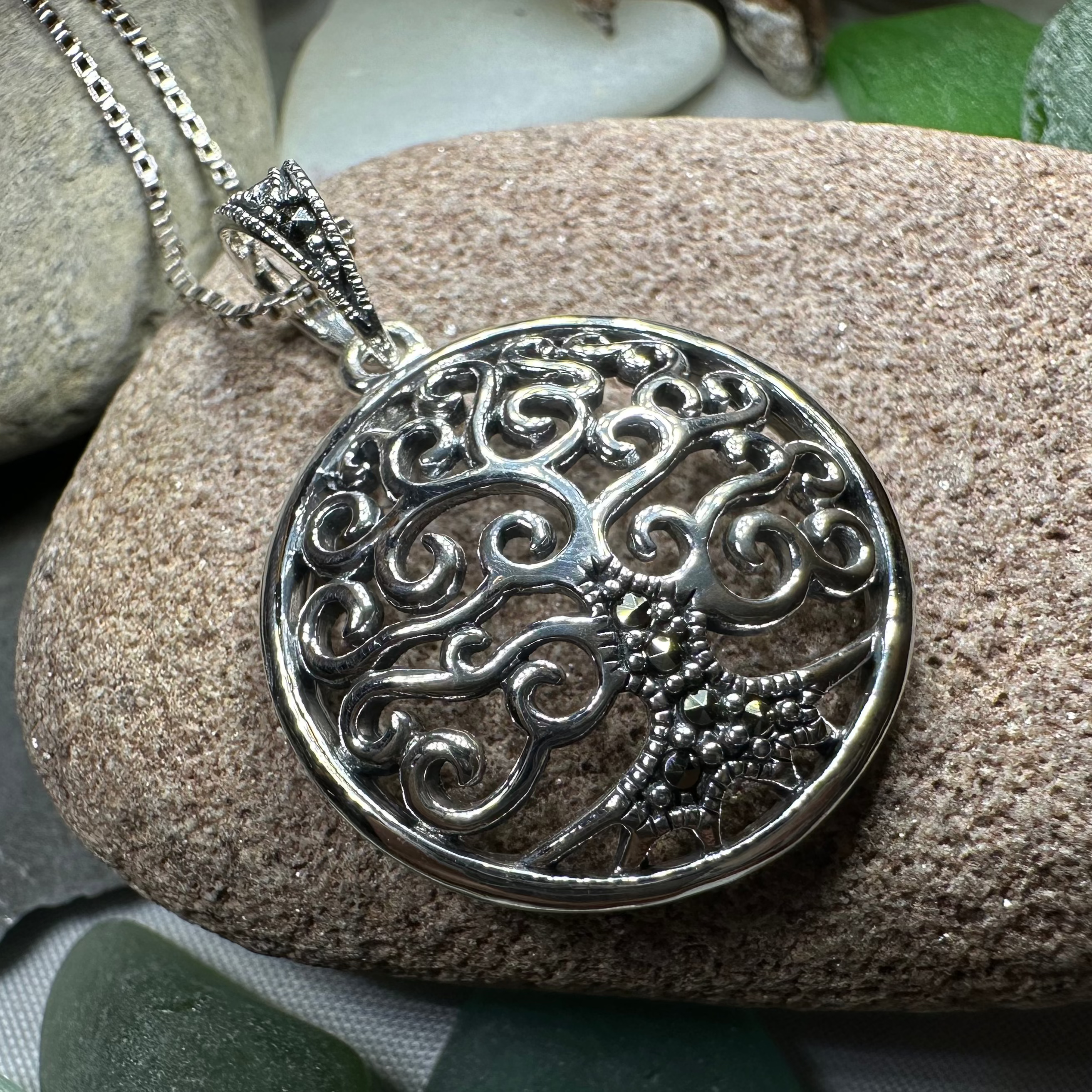Belisama Tree of Life Pendant Necklace for Women - Sterling Silver Celtic Jewelry Gift for Mom, Sister, Wife - Perfect for Spiritual Protection, Meditation & Everyday Wear
