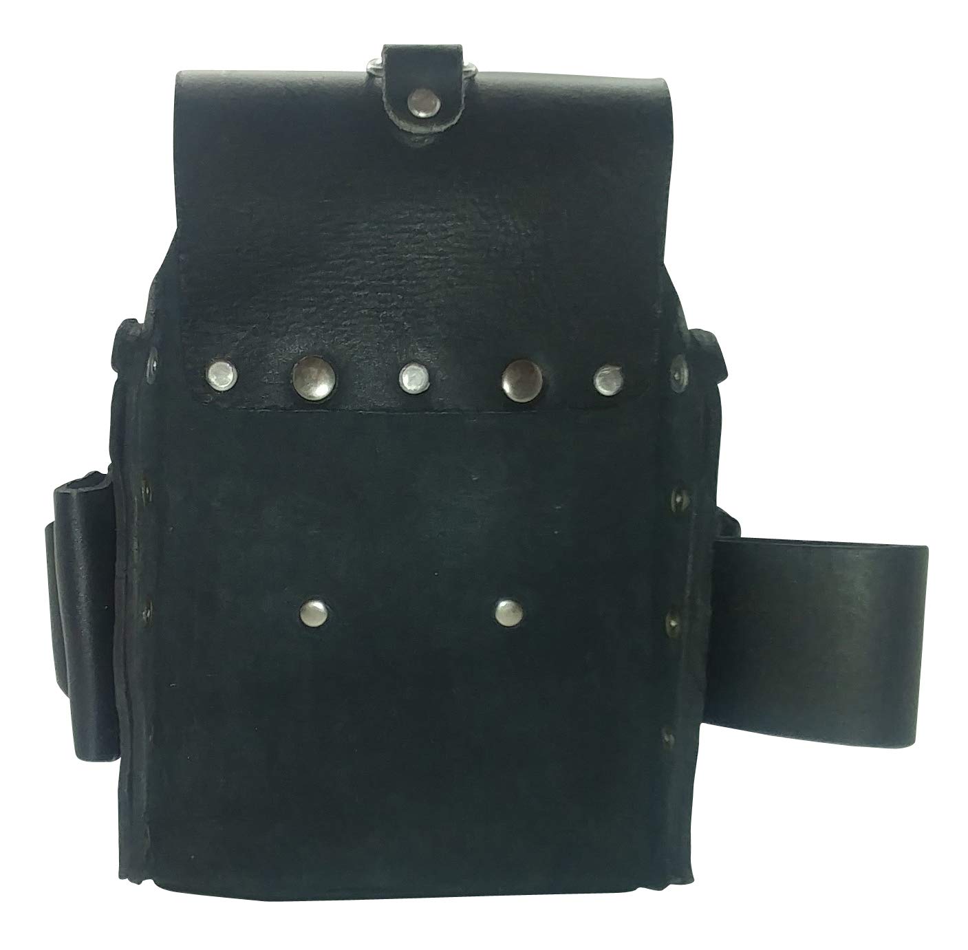 Professional Black Leather Electrician Tool Pouch & Belt 3400 - Durable Work Pouch for Electricians, Contractors & DIY Home Improvement Projects
