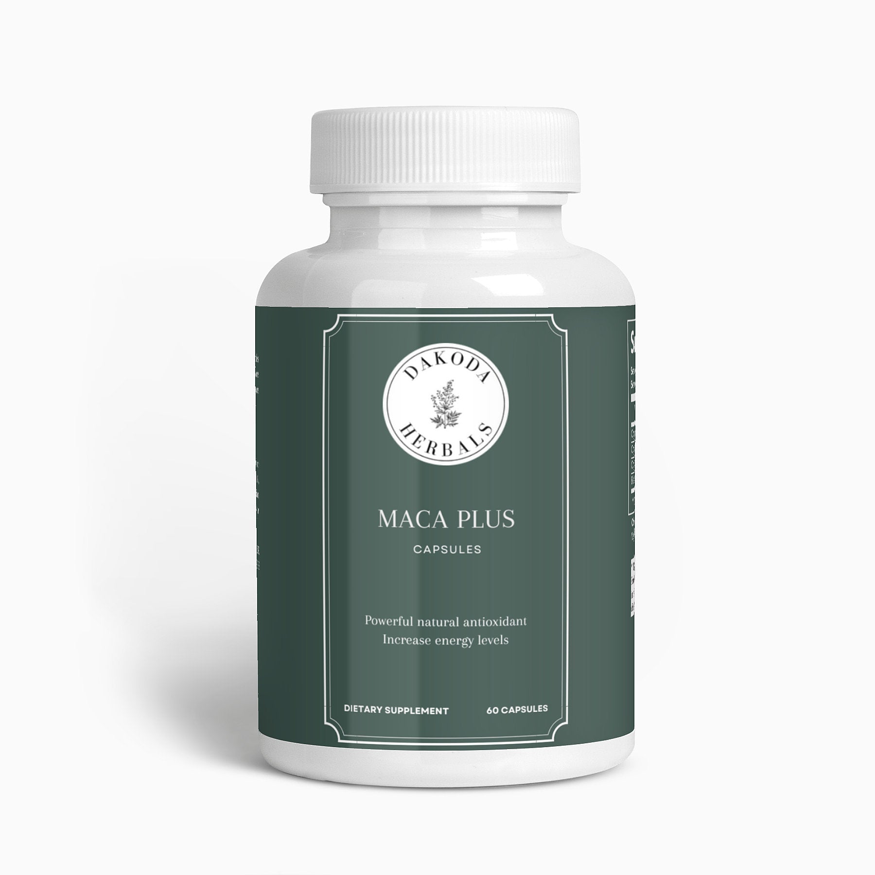 Premium Maca Plus Supplement - Natural Antioxidant & Energy Booster by Dakoda Herbals - Supports Stamina, Focus & Wellness for Active Lifestyles