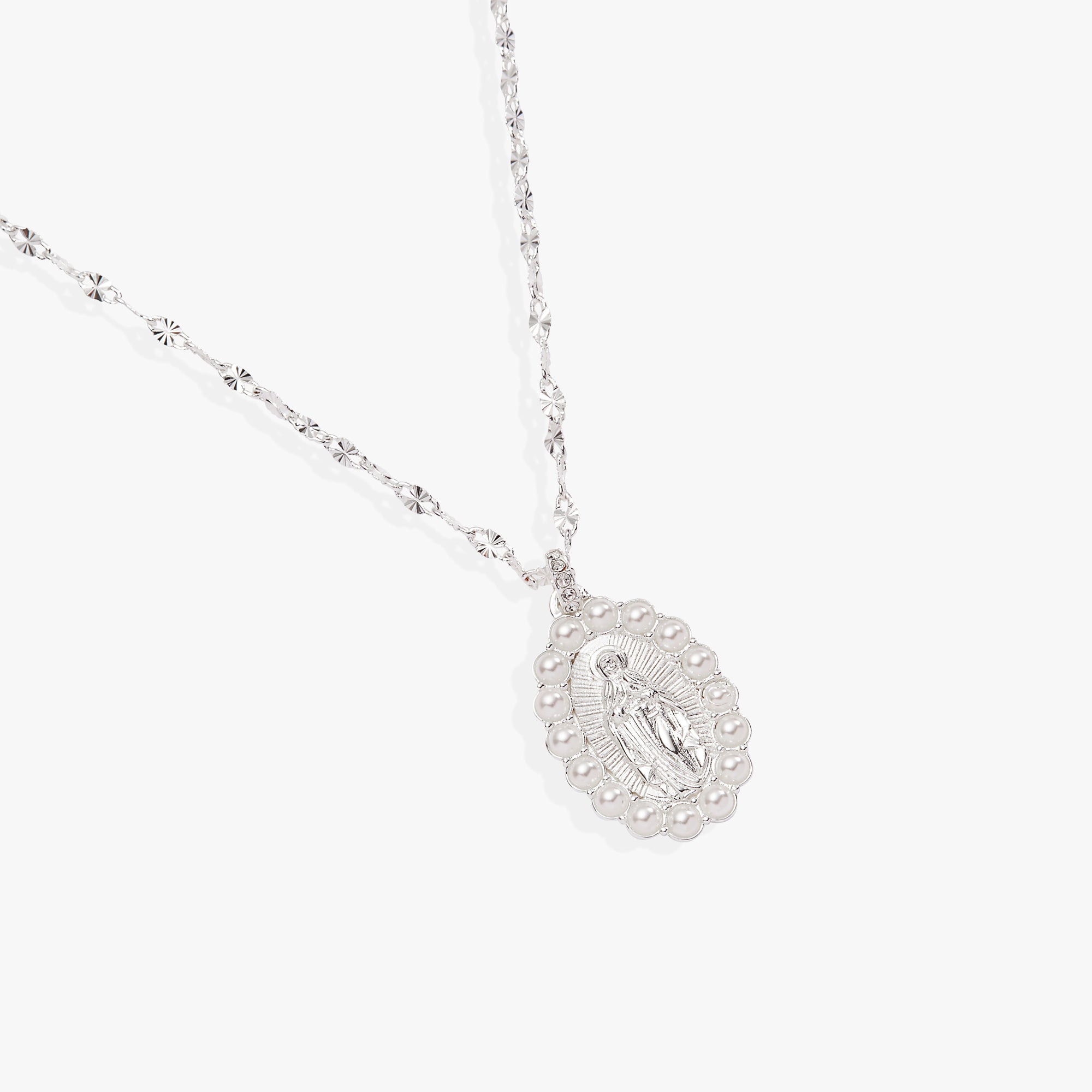 Divine Guides Virgin Mary Pendant Necklace - Religious Jewelry for Women, Sterling Silver Catholic Necklace - Perfect for Church, Prayer & Everyday Wear