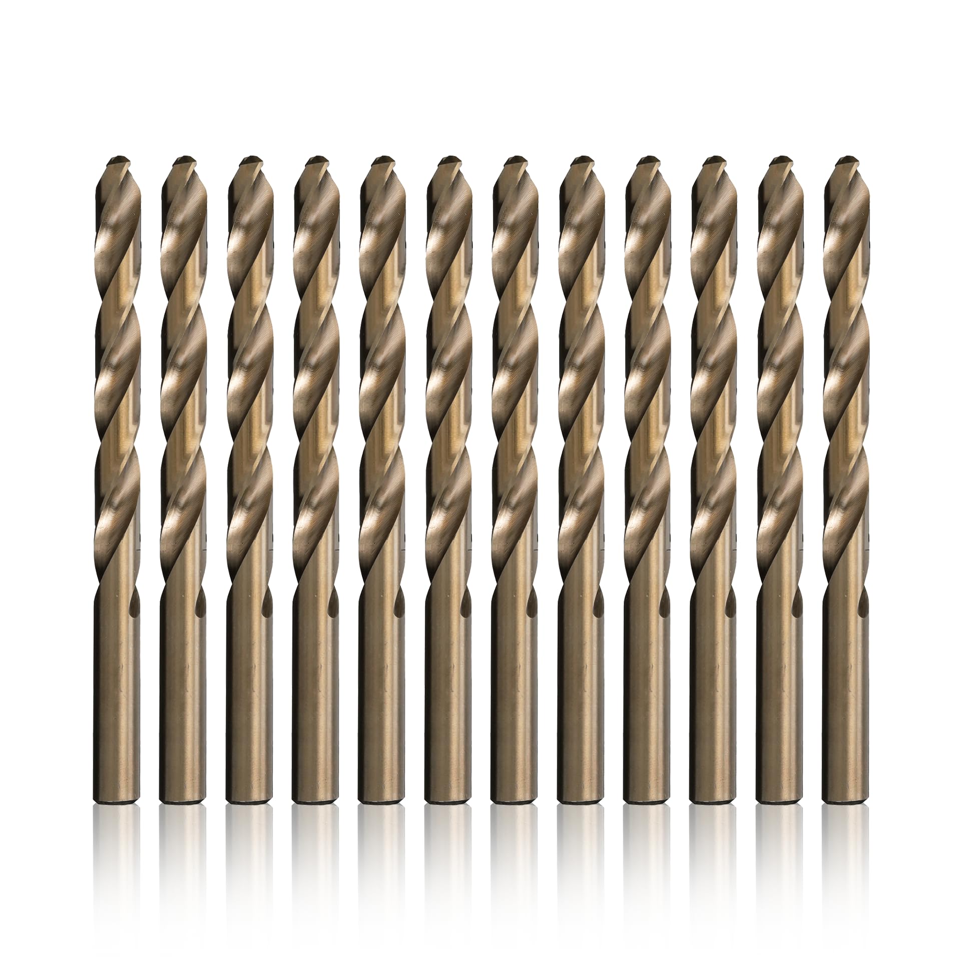 Premium Cobalt Heavy Duty Drill Bit Set - 12-Piece D/ACO Series for Metal, Wood & Hard Materials | High-Speed Steel for Professional & DIY Projects | Perfect for Construction, Carpentry & Home Repairs