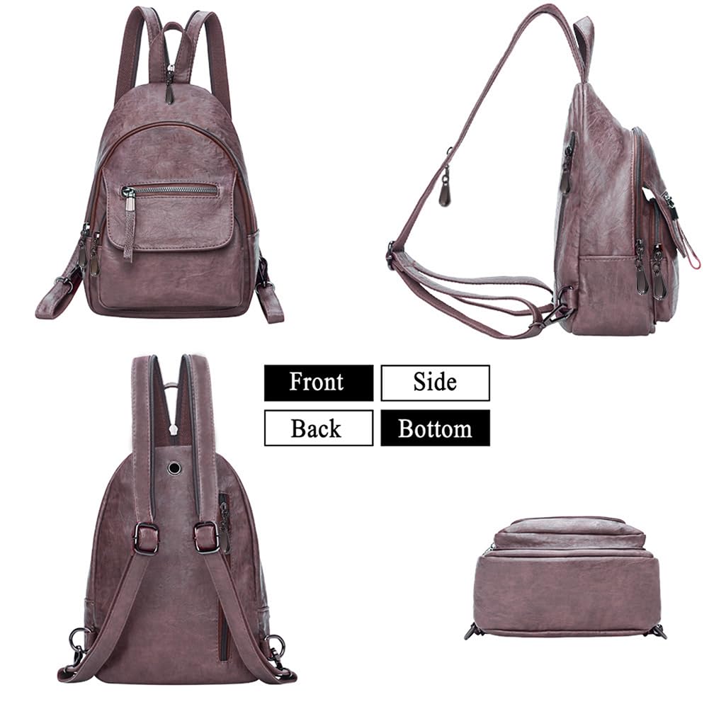 Stylish Women's PU Leather Small Backpack Purse - Convertible Sling Bag for Everyday Use, Travel & Work | Fashionable & Functional Accessory