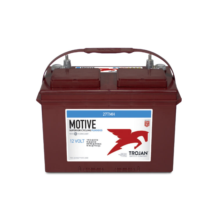 Trojan 27MTH 12V 115Ah Deep Cycle Flooded Battery - Marine, RV, Solar & Off-Grid Power Solution