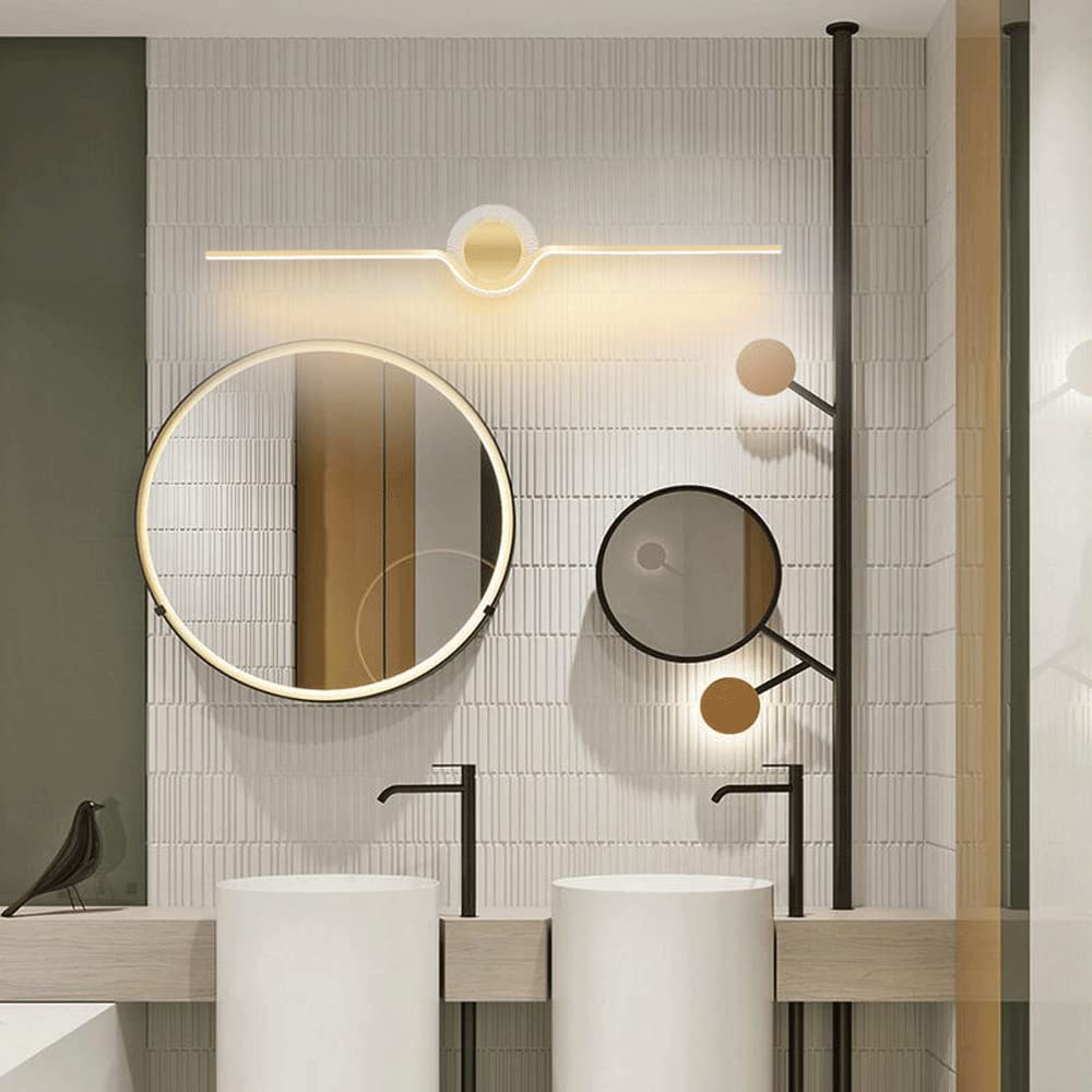 LED Bathroom Mirror Light – Acrylic Vanity Wall Mount Lamp with Front Lighting for Makeup & Dressing Table | Above Mirror Cabinet Lighting Fixture | Waterproof Linear Vanity Mirror Lights for Bathroom, Bedroom & Salon Use