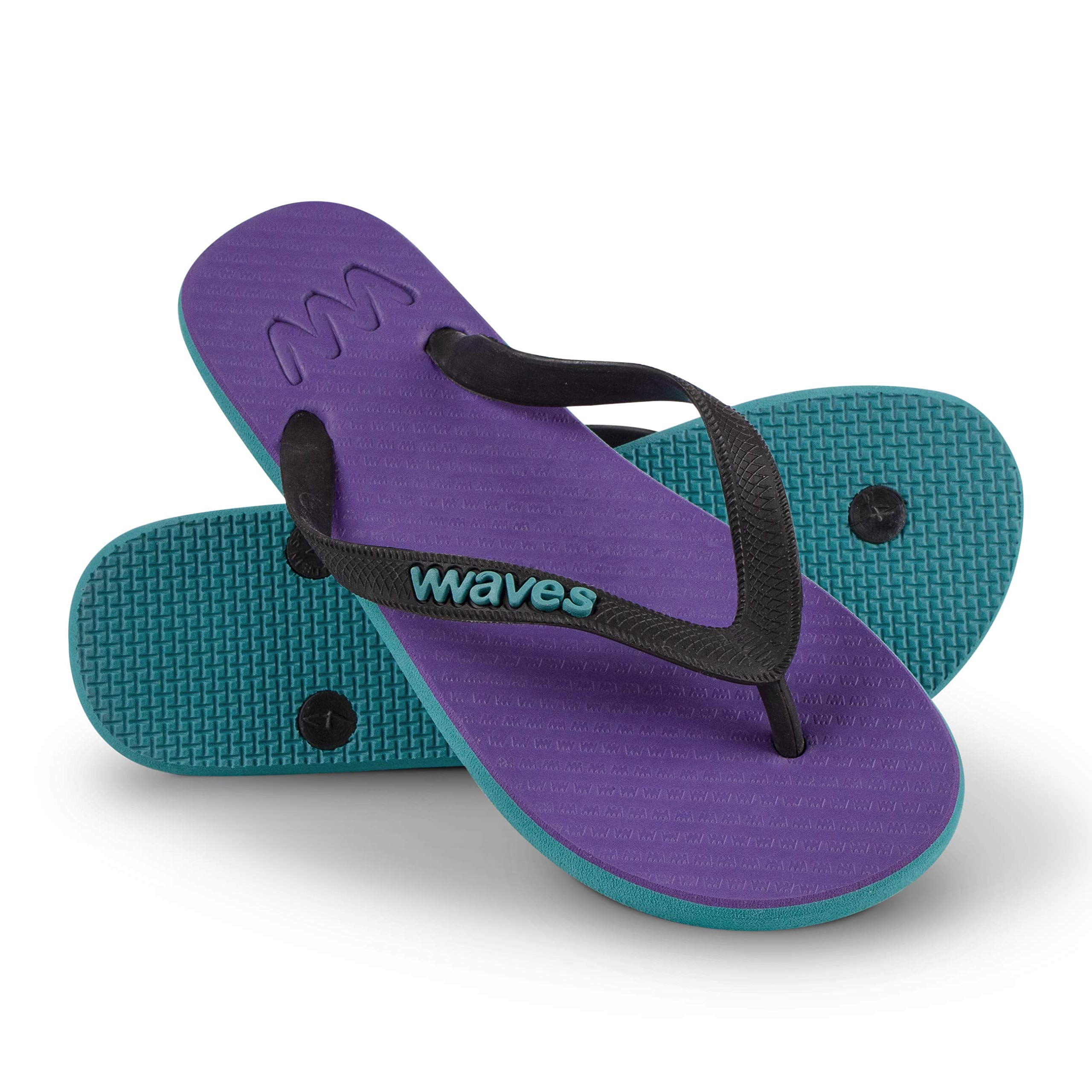 Women's Flip Flops - 100% Natural Rubber Beach Sandals | Comfortable Summer Thong Slippers for Pool, Gym, Shower & Outdoor Activities | Casual Waterproof Slides for Women