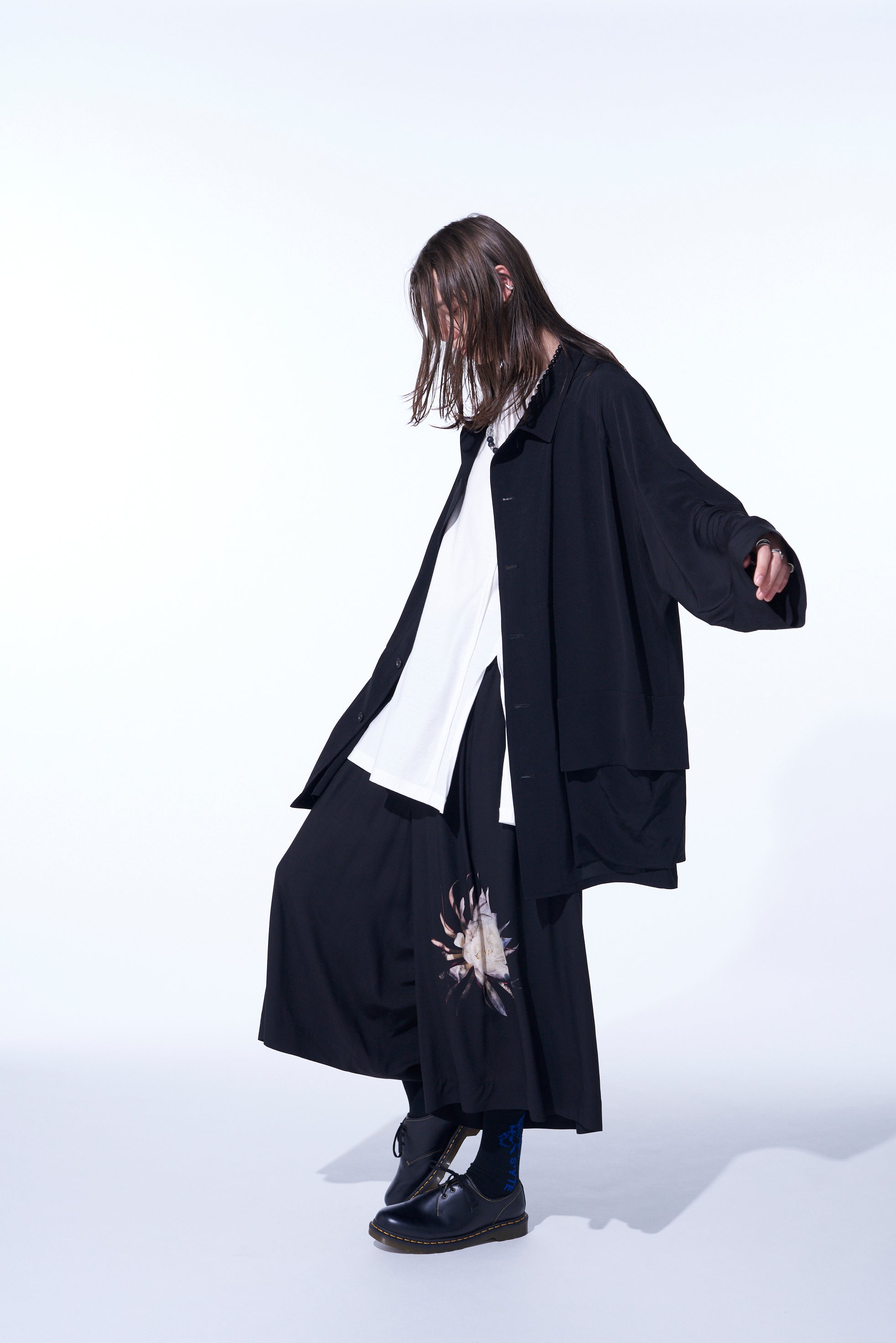 CREPE DE CHINE OVERSIZED TOPPER BLOUSON - Lightweight Flowy Women's Blouse for Casual Outings & Office Wear