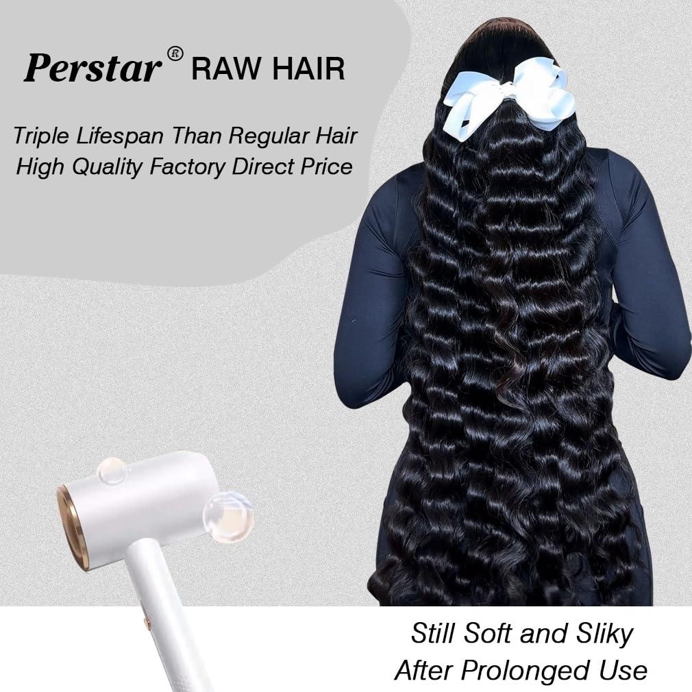 16A Brazilian Virgin Human Hair Bundles - Unprocessed Deep Wave & Loose Curly Weave (18