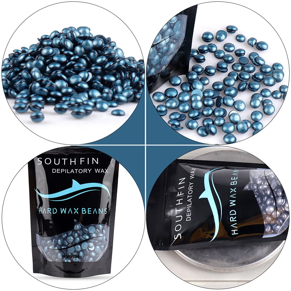 Healifty 3-Pack Hard Wax Beads for Hair Removal - Full Body, Face & Legs - Blue Depilatory Wax Kit with Pearl Wax Beads for Smooth Skin - At-Home Waxing & Salon Use