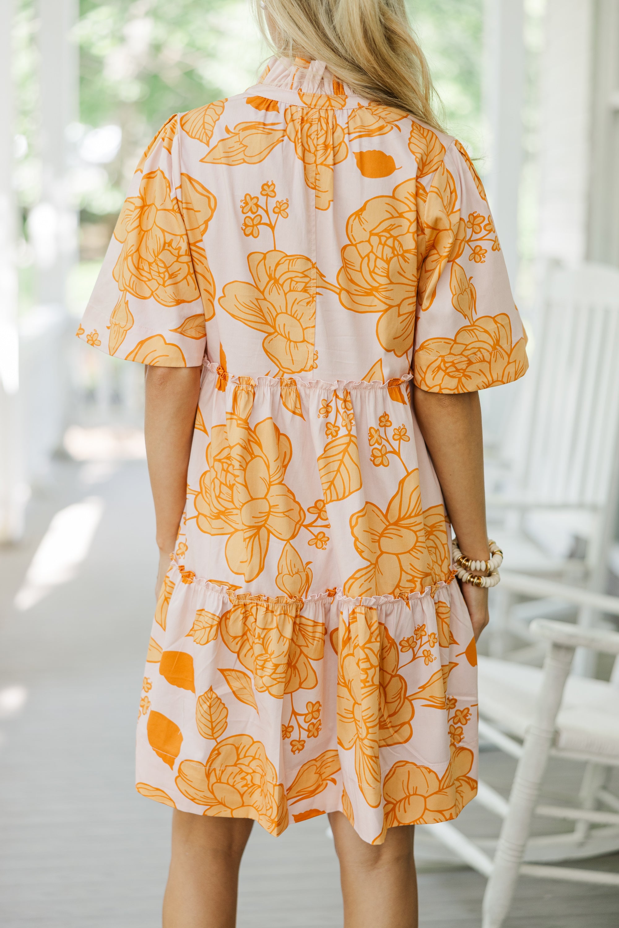 Mustard Yellow Floral Dress for Women - Elegant Summer Maxi Dress with Floral Print | Perfect for Beach Vacations, Weddings & Outdoor Parties
