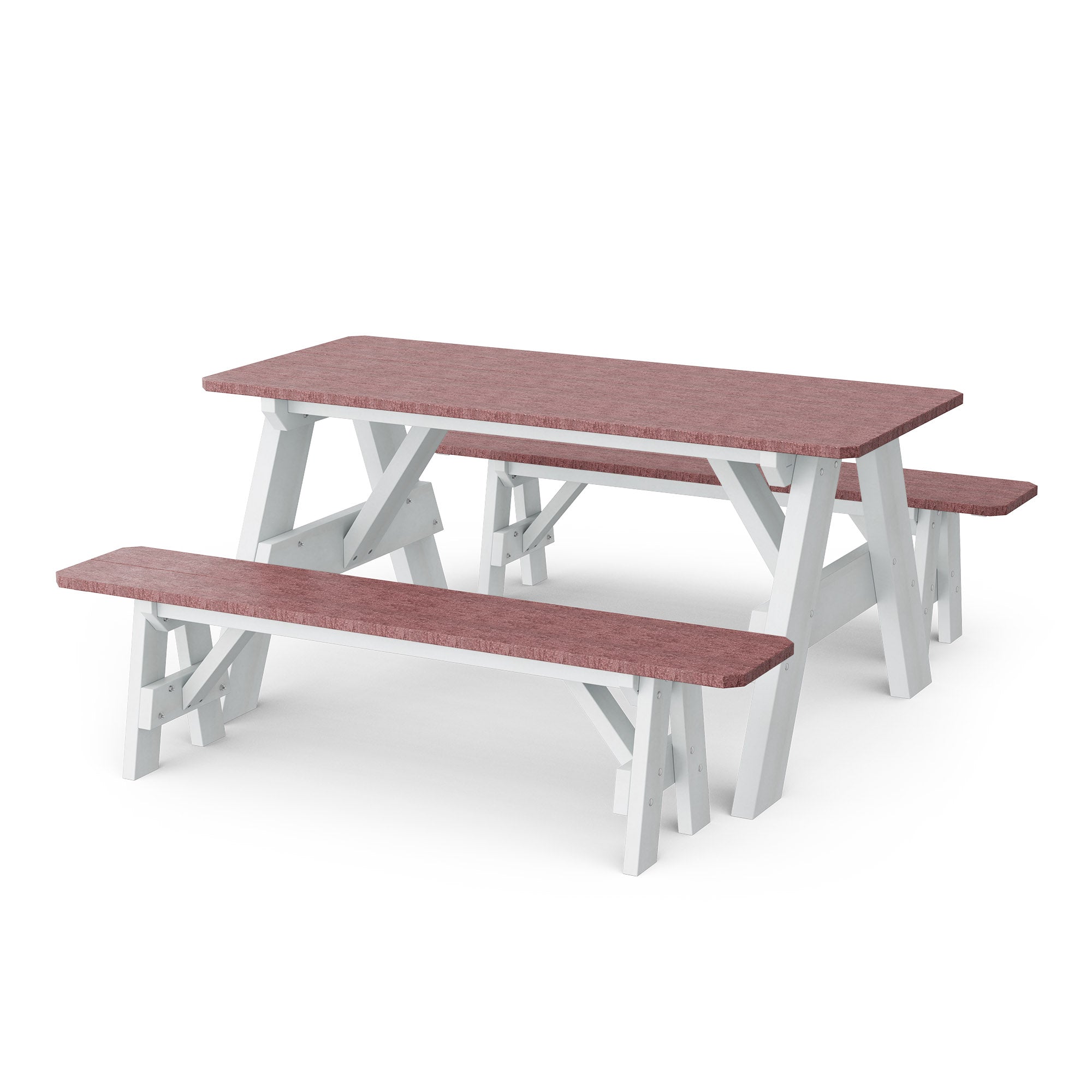 Heritage 72-Inch Outdoor Picnic Table with Detachable Benches - Perfect for Backyard BBQs, Camping & Family Gatherings