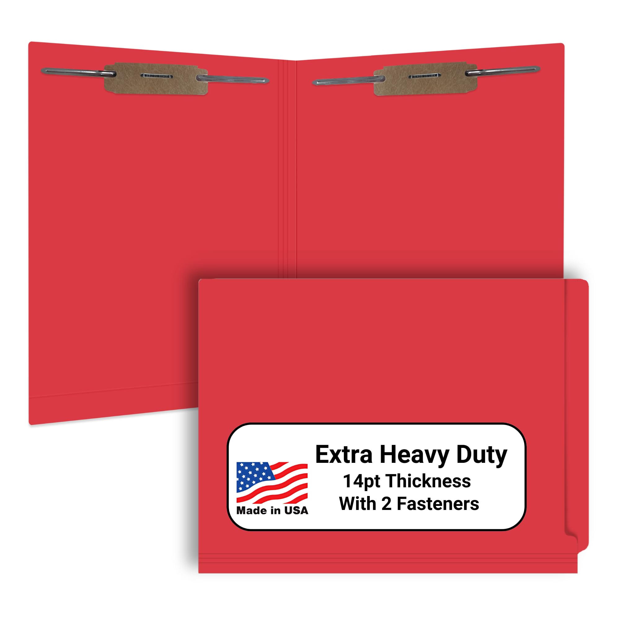 250-Count Red Letter Size File Folders with 2