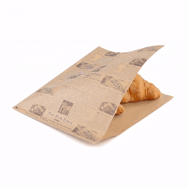 Eco-Friendly Greaseproof Newsprint Paper Bags - Large Double Open Design (10x9 Inches) - 100 Count Box - Perfect for Food Packaging, Takeout & Bakery Storage