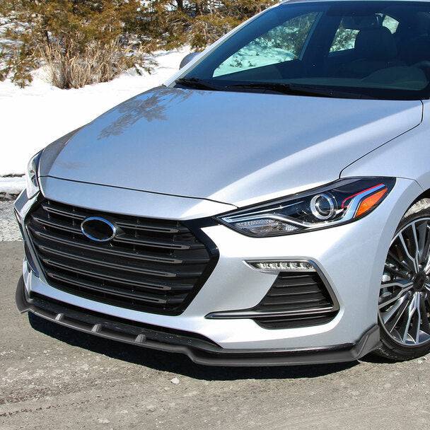 2017-2018 Hyundai Elantra Front Bumper Lip Spoiler - 3PC Polypropylene Splitter Kit for Sporty Look | Perfect for Car Enthusiasts & Street Racing Style