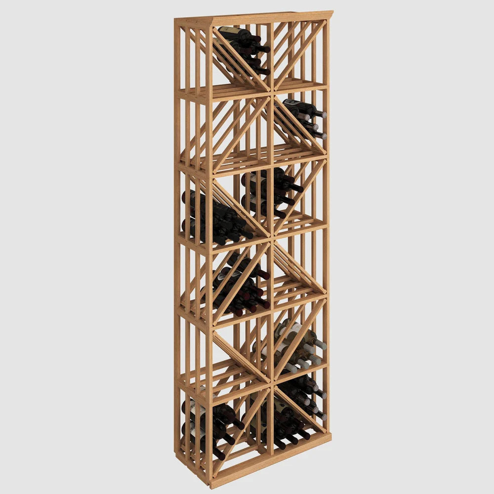 72 Bottle Elite Wine Rack - Premium Slat Bin Storage for Wine Cellars, Bars & Restaurants - Space-Saving Wine Bottle Organizer for Home & Commercial Use