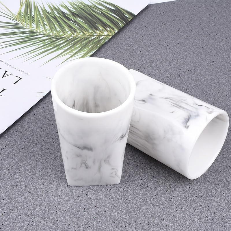 4-Piece Resin Bathroom Organizer Set - Soap Dispenser, Toothbrush Cup, Storage Tray & Accessories | Waterproof Bathroom Countertop Organizer for Sink, Vanity & Shower Organization