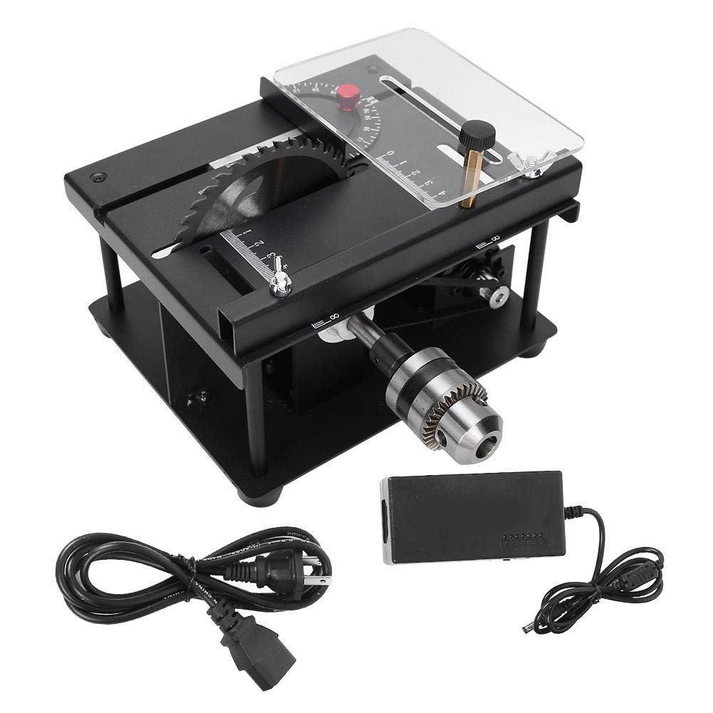 Mini Table Saw - Portable Benchtop Cutting Machine with Adjustable Angle & Circular Saw Blade | Multi-functional Woodworking Tool for DIY, Handmade Crafts, Wooden Models & Metal Cutting | Perfect for Home Workshops & Small Projects