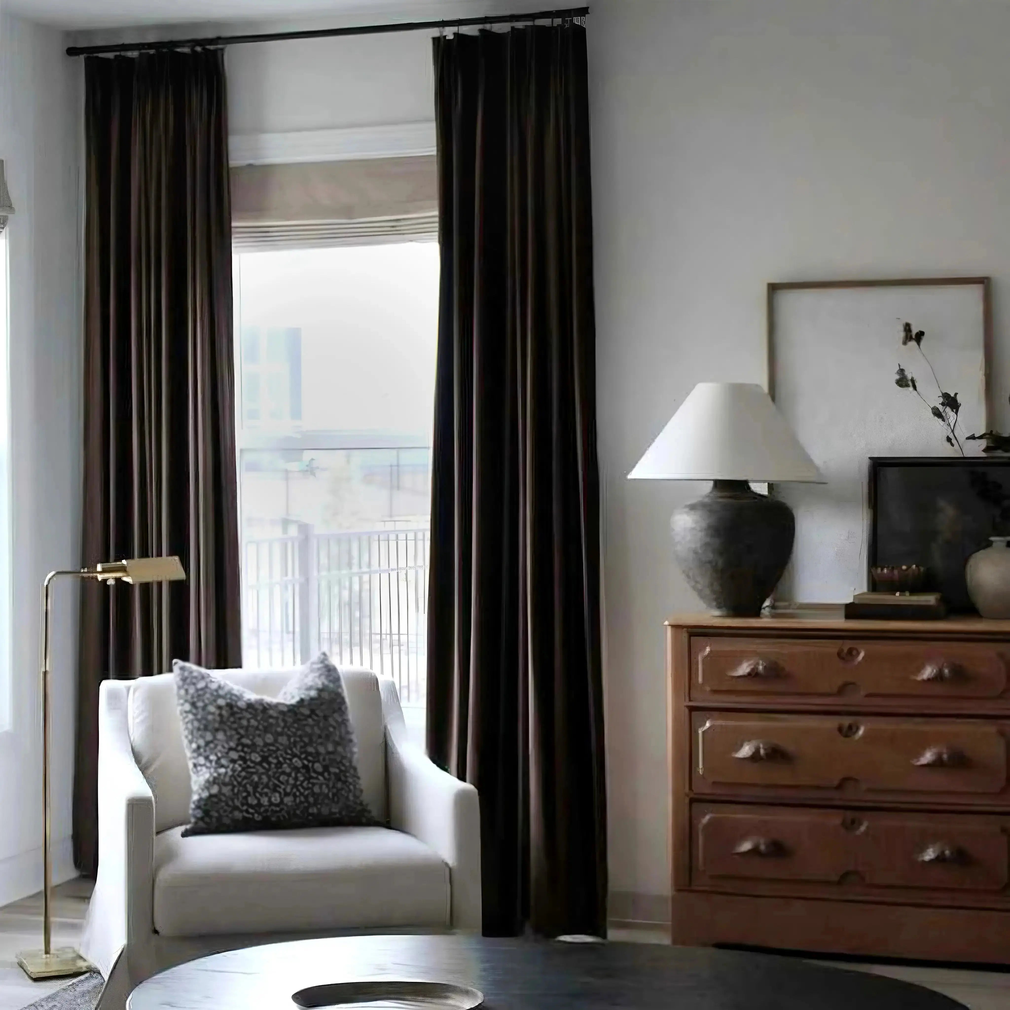 Birkin Velvet Curtain Pleated - Luxurious Blackout Drapes for Living Room & Bedroom - Elegant Window Treatment for Home Decor