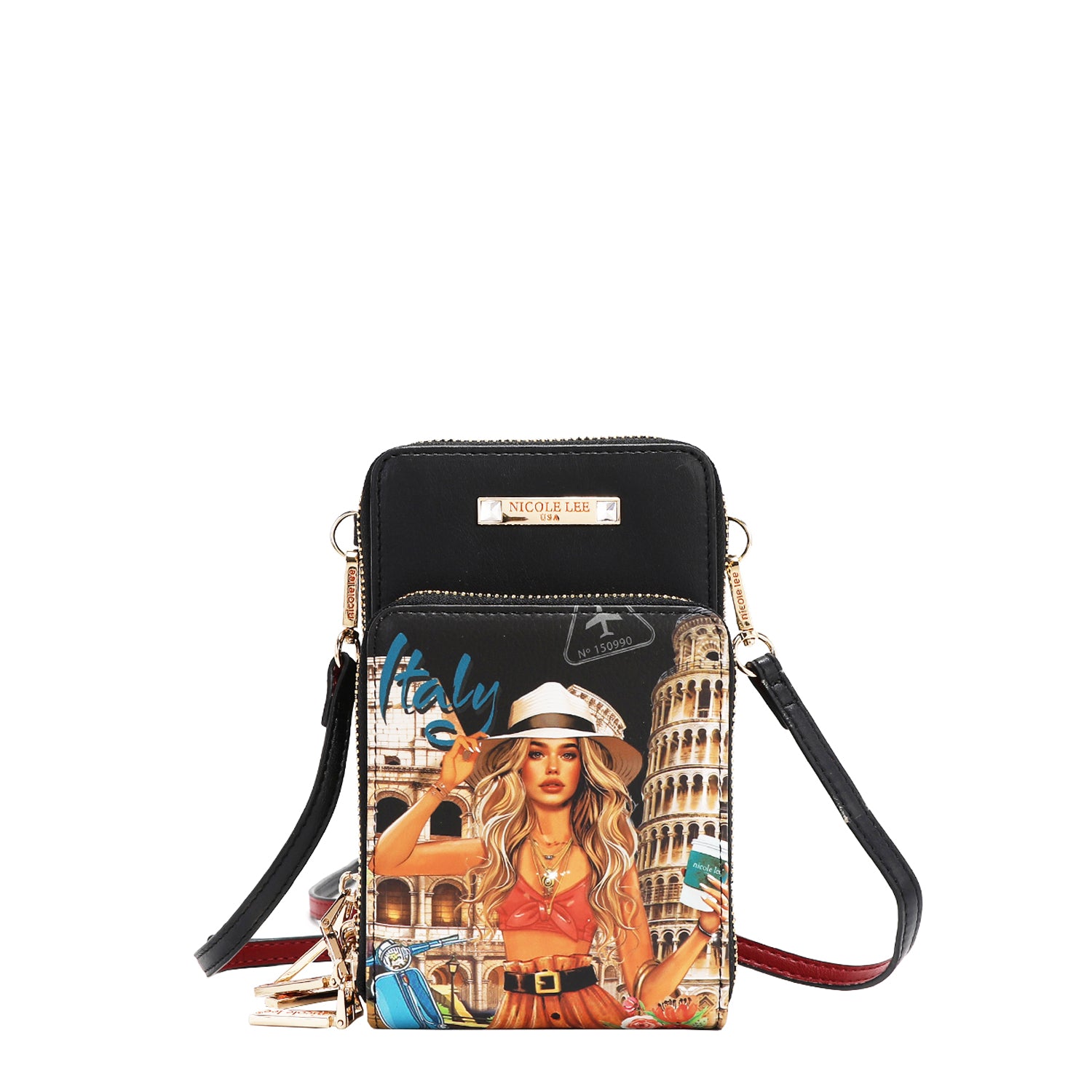 Multi-Zip Crossbody Phone Case - Secure & Stylish for Travel, Shopping, and Everyday Use
