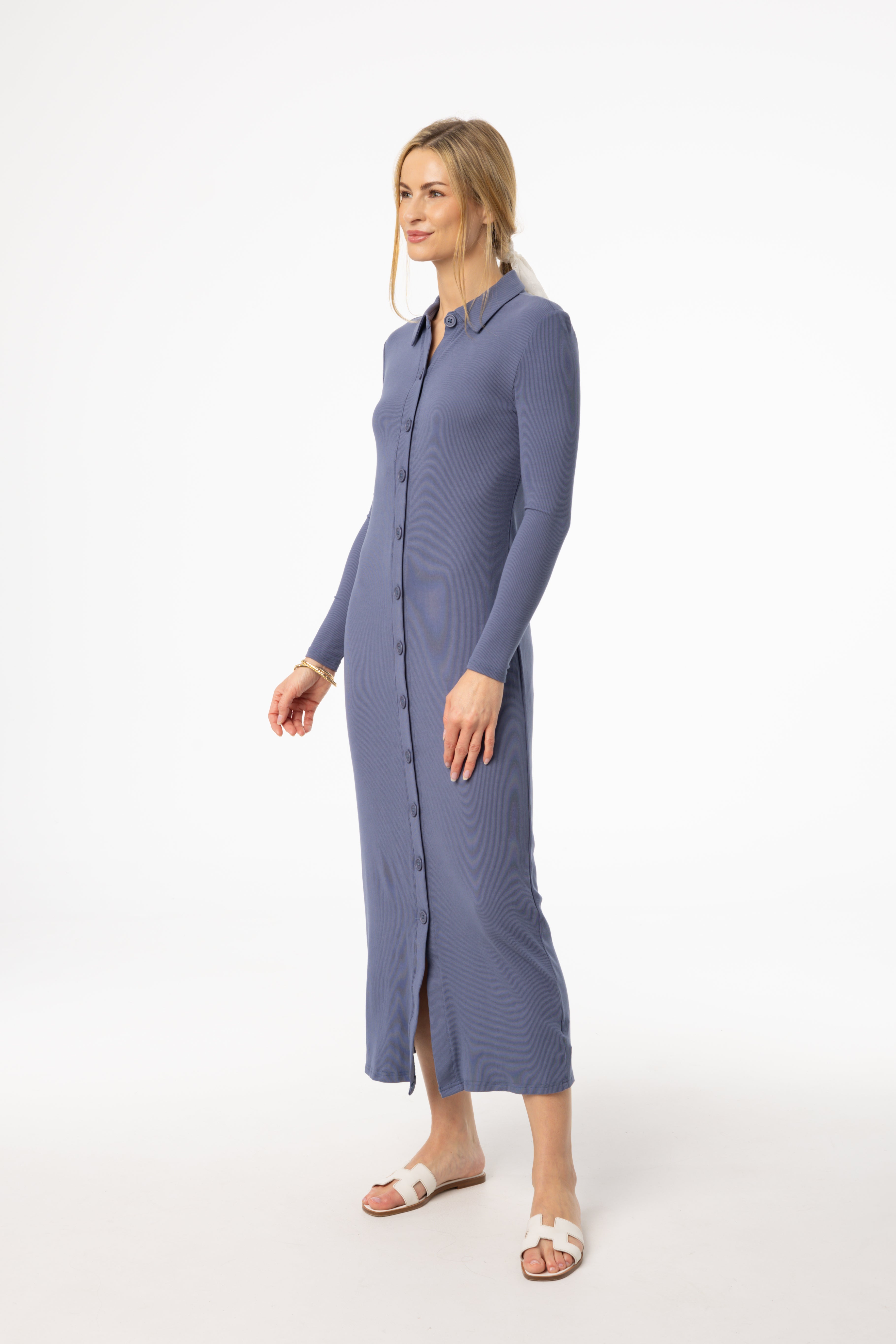Stylish Denim Blue Cardigan Maxi Dress for Women | Casual & Boho Outfit | Perfect for Beach, Date Night & Summer Vacations