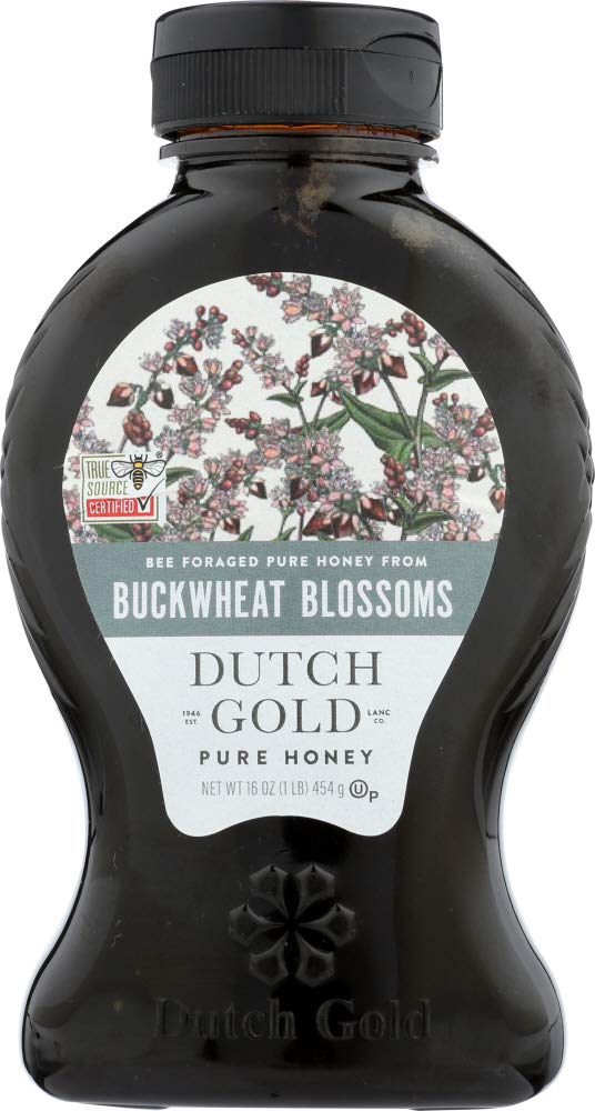 Pure Raw Buckwheat Honey - 1 LB Jar | Natural, Unfiltered & Rich in Antioxidants | Perfect for Tea, Baking & Healthy Recipes