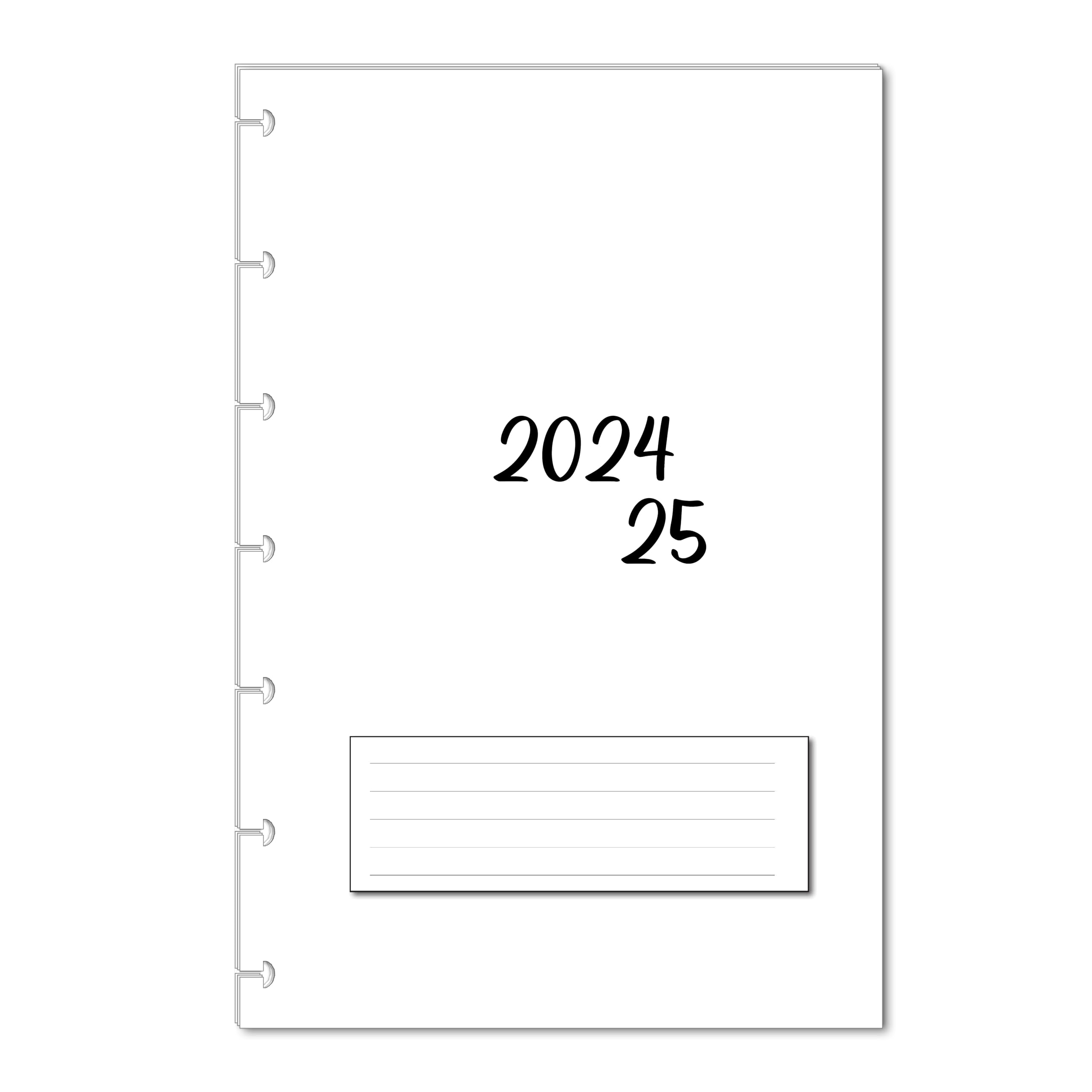 2024-2025 18-Month Monthly Planner Refills for 7-Disc Mini Happy Planners & NOTIQ Mini Capsule (S6) - 4.5