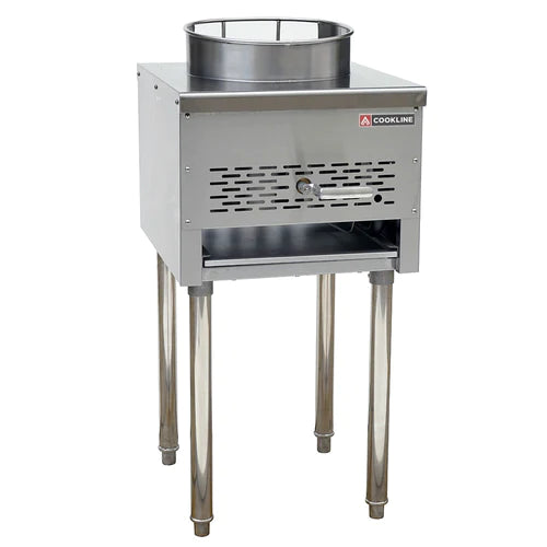 Cookline SP 1W Commercial 13 Wok Range - 95,000 BTU High-Power Gas Burner for Restaurant & Catering | Perfect for Asian Stir-Fry, Deep Frying & Large Batch Cooking