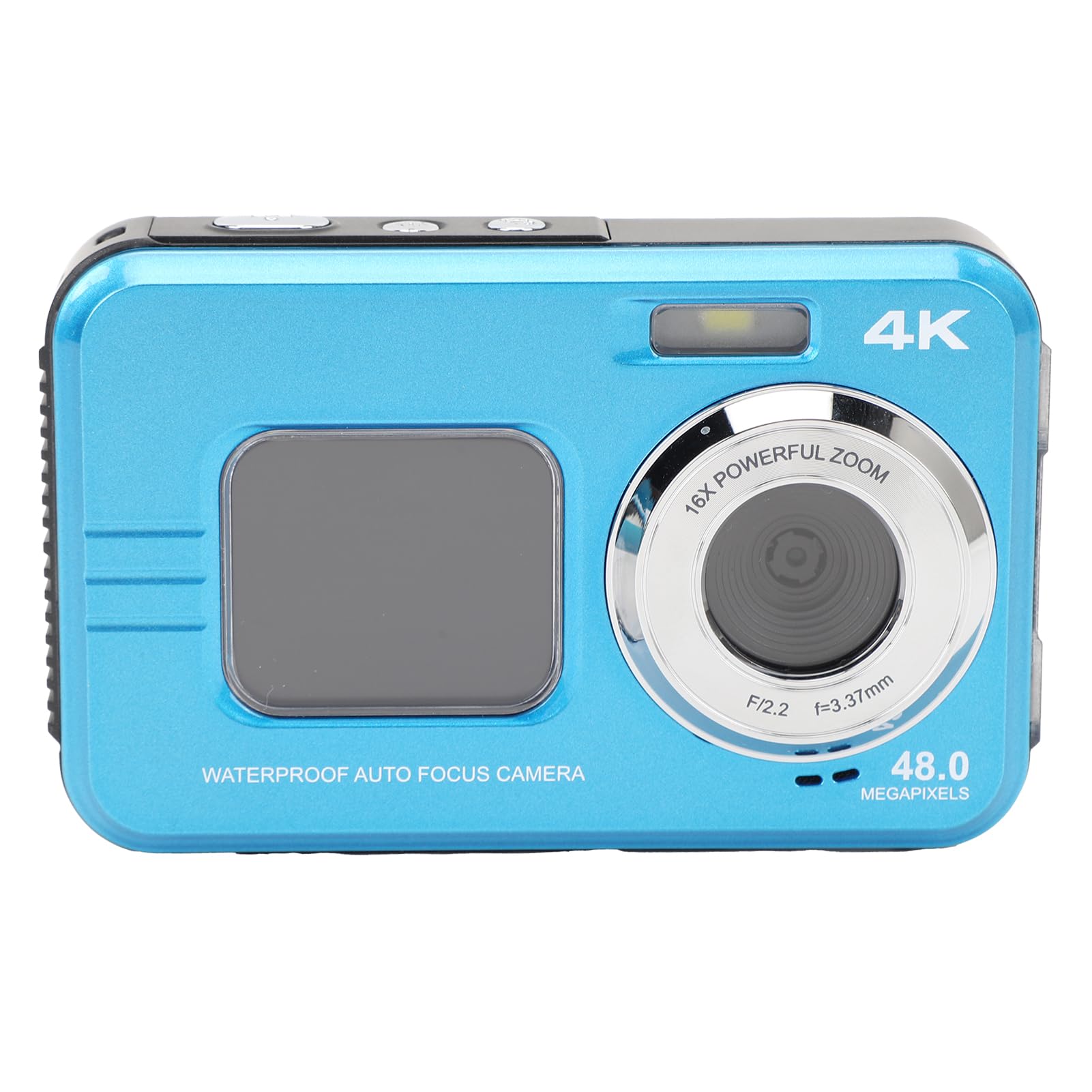 4K Underwater Camera 48MP Autofocus with Dual Screens - 11FT Waterproof Digital Camera for Snorkeling, Diving & Swimming | Compact Selfie Camera for Travel & Outdoor Adventures (Blue)