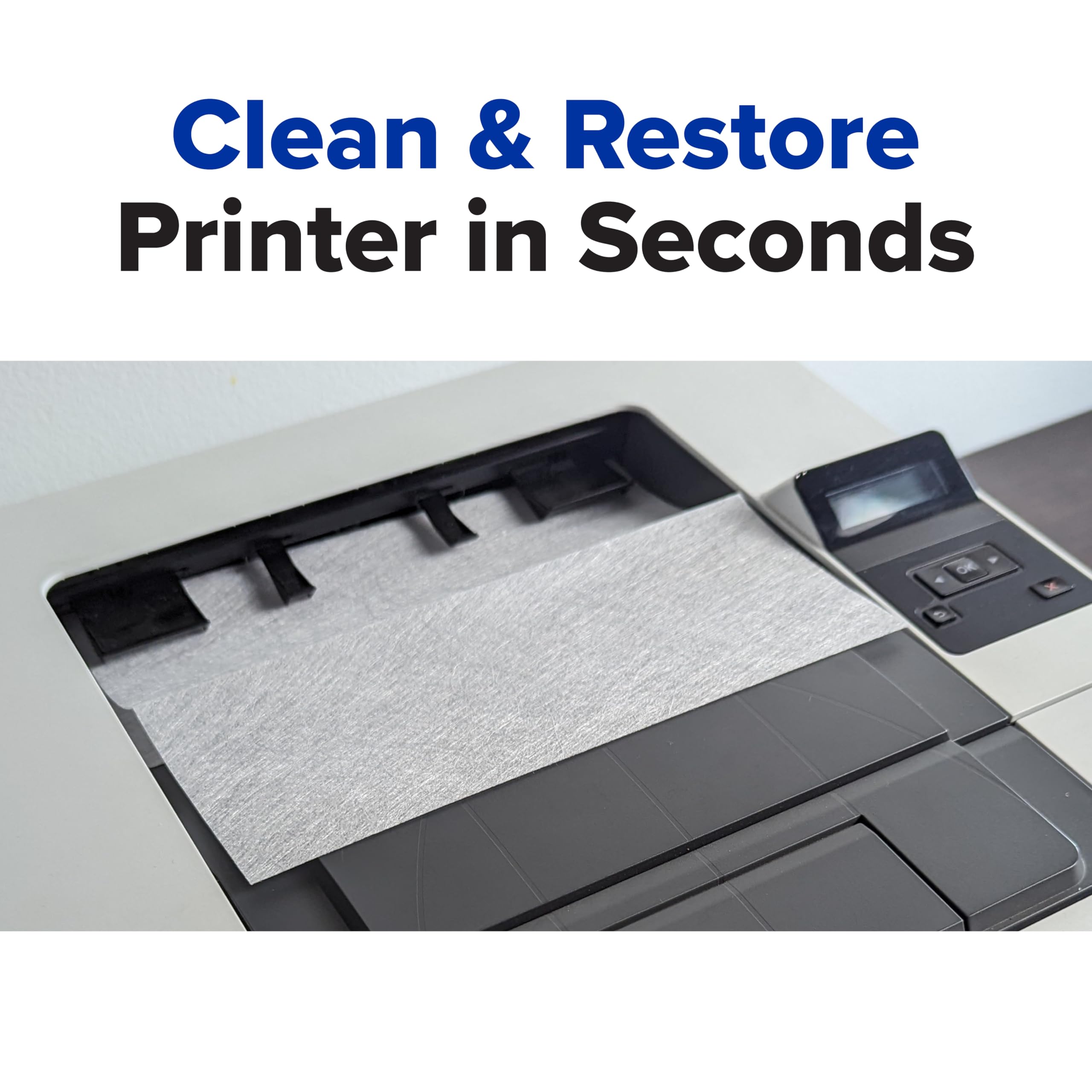 KICTeam - Quick-Drying Presaturated Cleaning Sheets for Inkjet Printers & Copiers (5 Pack, 8.5