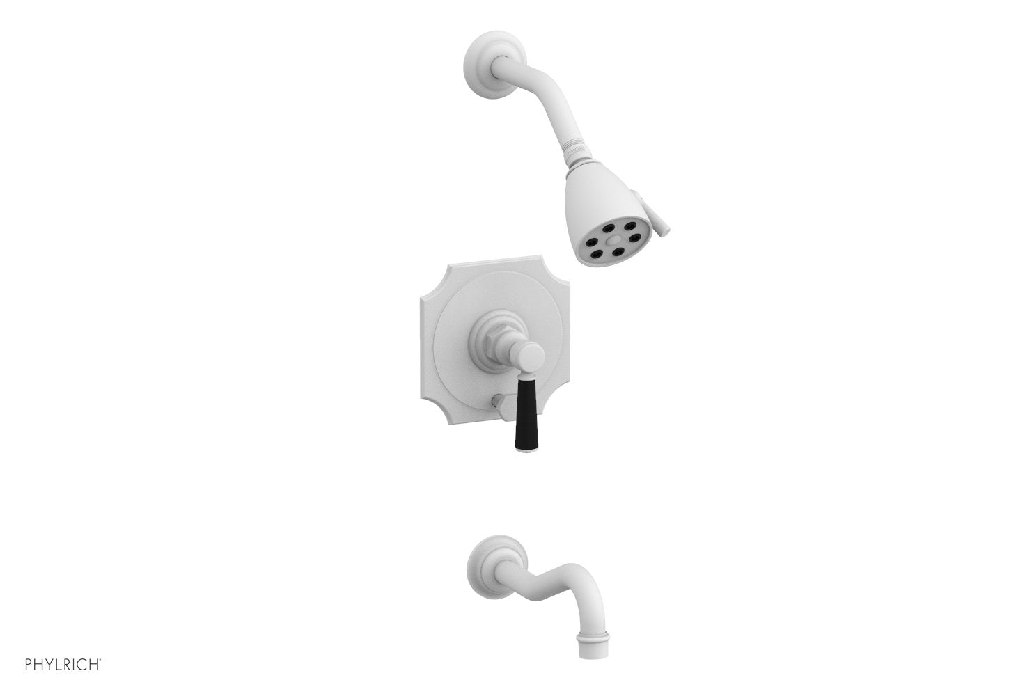 HENRI Pressure Balance Tub and Shower Faucet Set - Satin Black Finish with Lever Handle (Model 161-30) - Perfect for Modern Bathroom Renovations & Spa-Like Showers