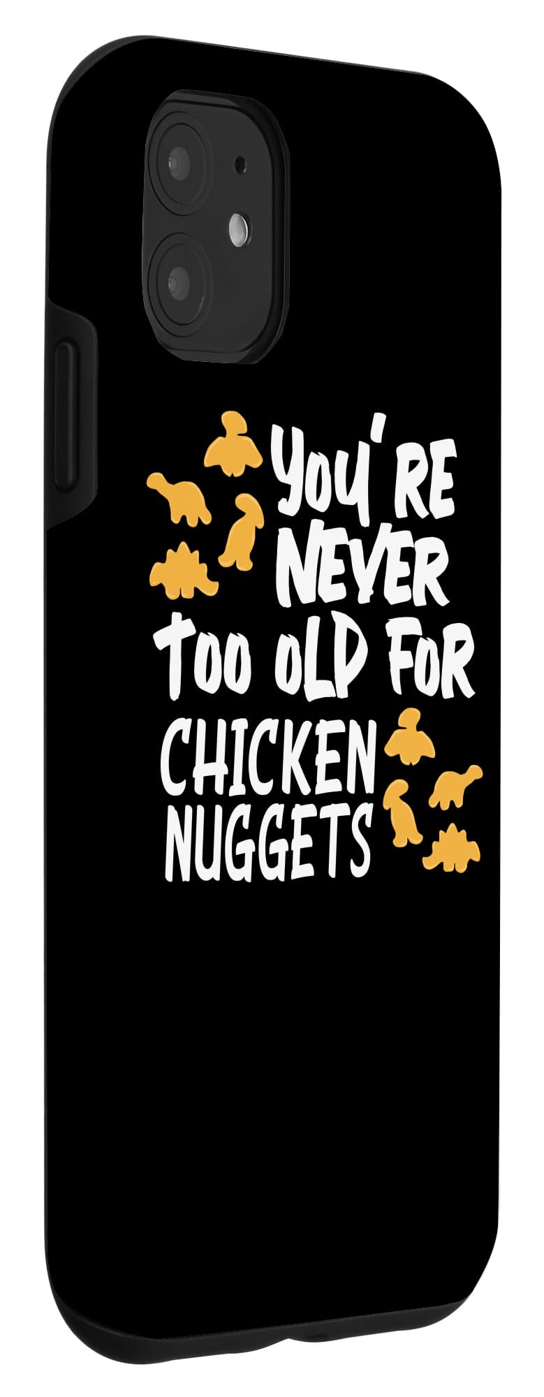 iPhone 11 Case - Funny Dinosaur Chicken Nuggets Design for Kids & Men | Perfect Gift for Birthday, Christmas & Daily Use