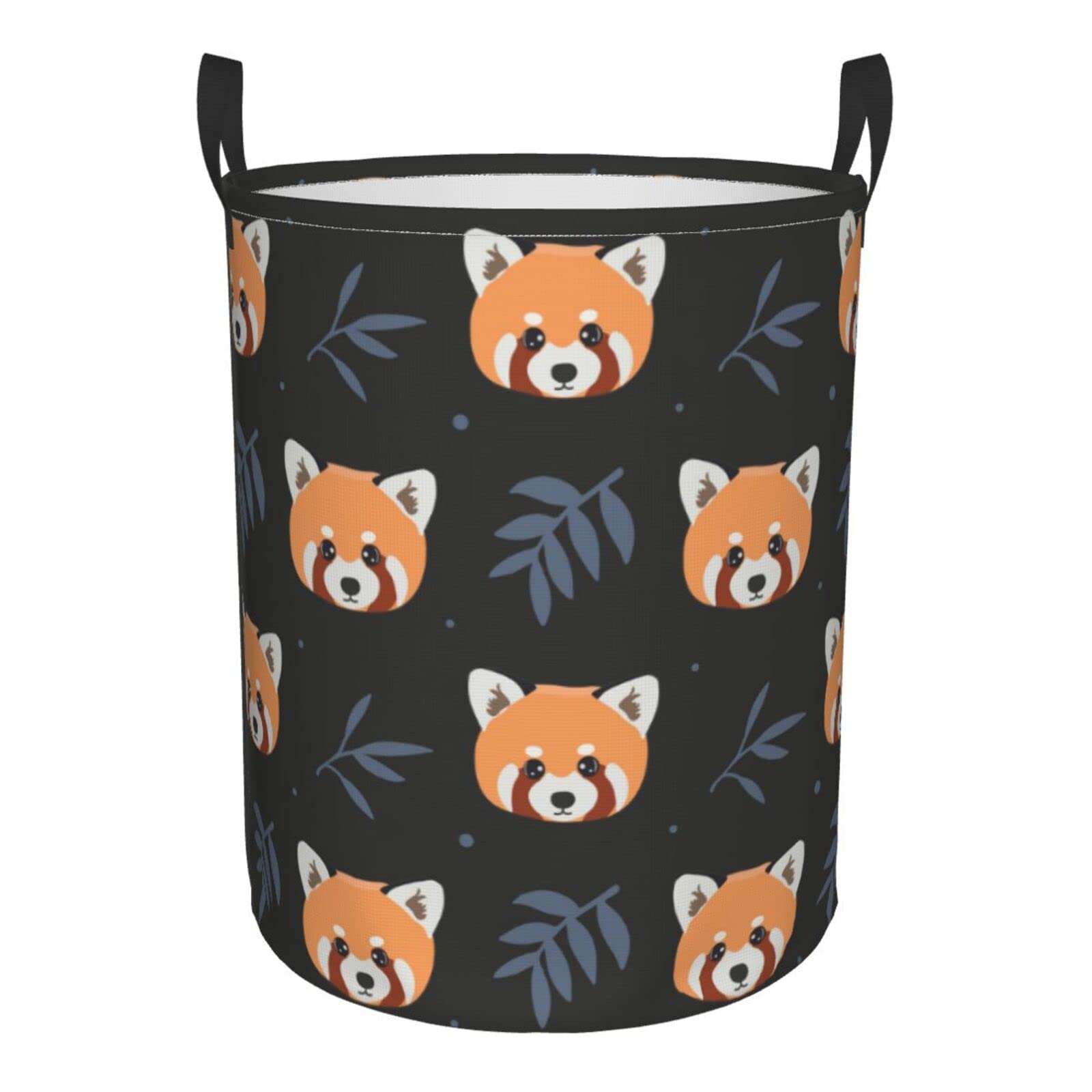 FeHuew Collapsible Red Panda Laundry Basket - Waterproof Fabric Hamper with Handle for Clothes, Toys & Bathroom Storage | Foldable Organizer Bin for Dirty Laundry, Kids Room & Dorm Essentials