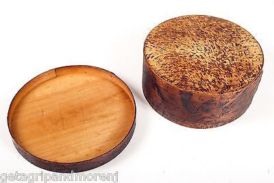 Antique Wooden Round Pantry Box with Cotton Flower Design - Perfect for Kitchen Storage, Bathroom Organization & Home Decor