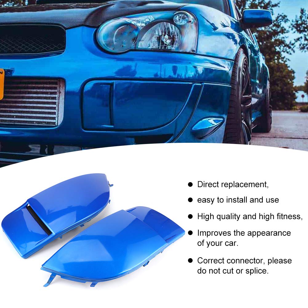 2004-2005 Subaru Impreza WRX STI Fog Light Covers - 1 Pair Blue Front Fog Lamp Bezels & Trim for 8th Gen STI | Weather Protection & Custom Style Upgrade for Rally & Street Driving