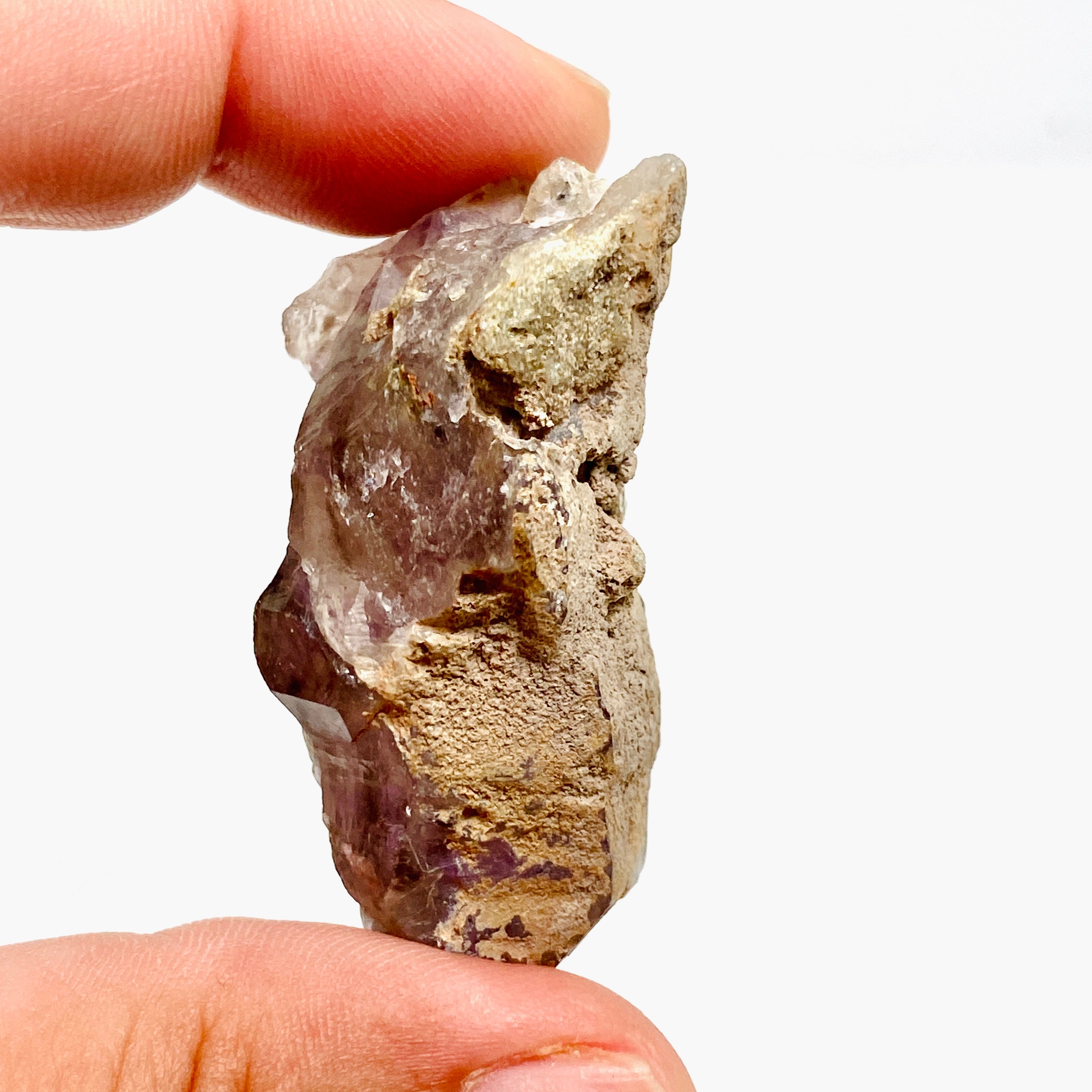 Natural Smokey Amethyst Elestial Crystal with Unique Inclusions - Similar to Super Seven & Brandberg (CR3732) - Perfect for Meditation, Energy Healing & Crystal Collection