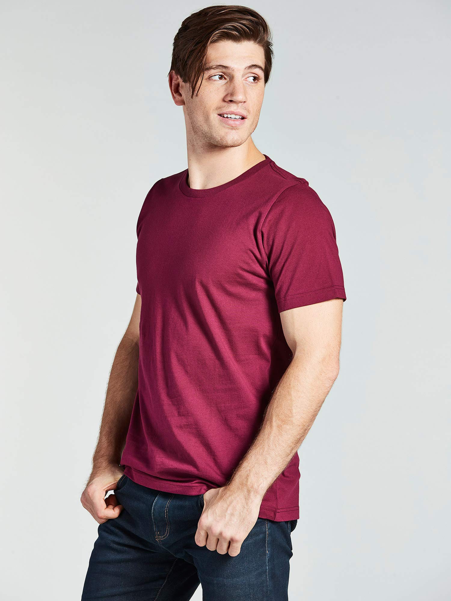 Bolter 4 Pack Men's Everyday Cotton Blend Short Sleeve T-Shirts - Soft Breathable Casual Tees for Work, Gym & Weekend Wear