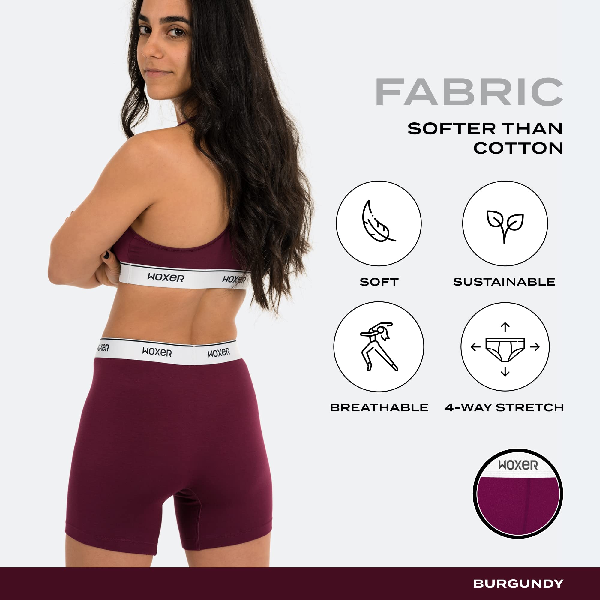 Woxer Women's Boxer Briefs Underwear - 5