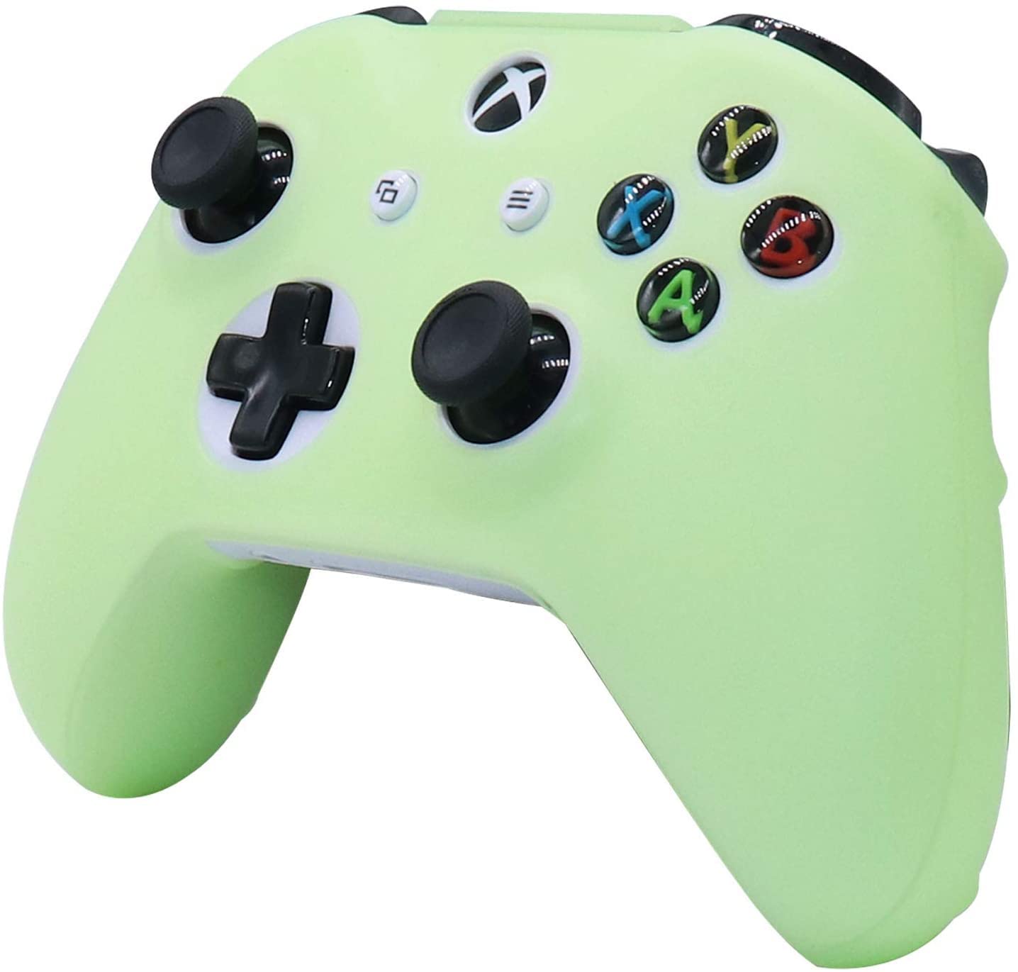 Premium Glow in The Dark Silicone Grip Cover for Xbox One S Controller - Protective Skin with 6 Bonus Grips (Not Compatible with Xbox Series) | Gaming Accessories for Enhanced Comfort & Night Play