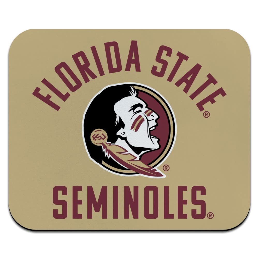 Florida State Seminoles Low Profile Thin Gaming Mouse Pad - Non-Slip Rubber Base for PC, Laptop, Office & Home Use - Perfect for Gamers, Work & Study