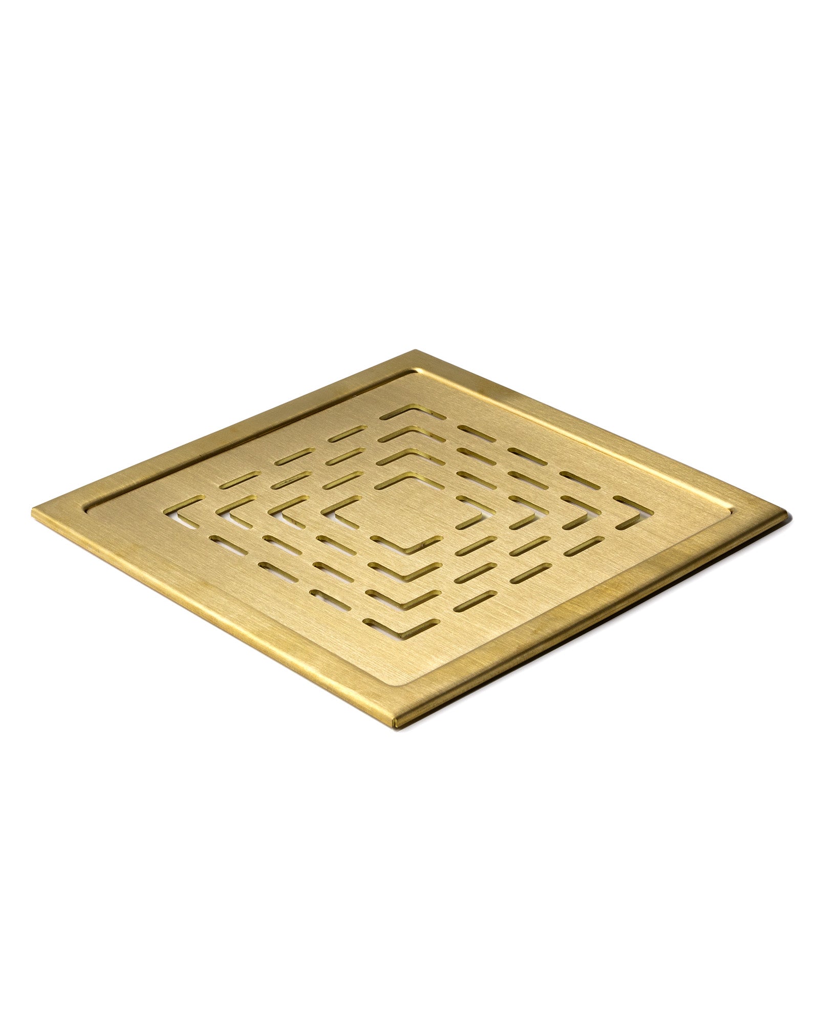 DecoDrain 200 x 200mm Brass Floor Drain - Premium Bathroom & Shower Drain Cover for Modern Home Decor
