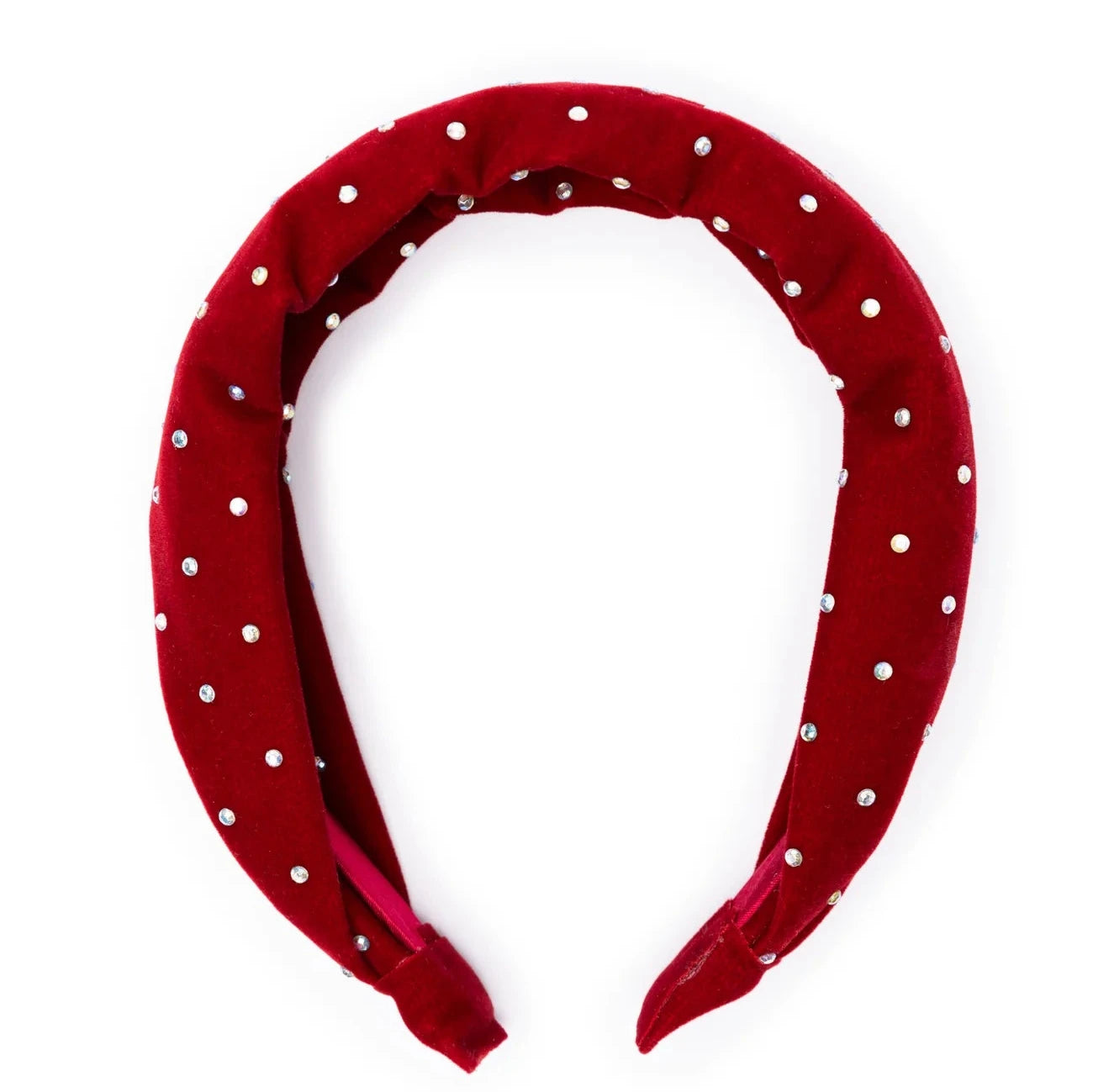Great Pretenders Red Sparkle Velvet Headband for Girls - Elegant Hair Accessory for Parties, Weddings & Special Occasions