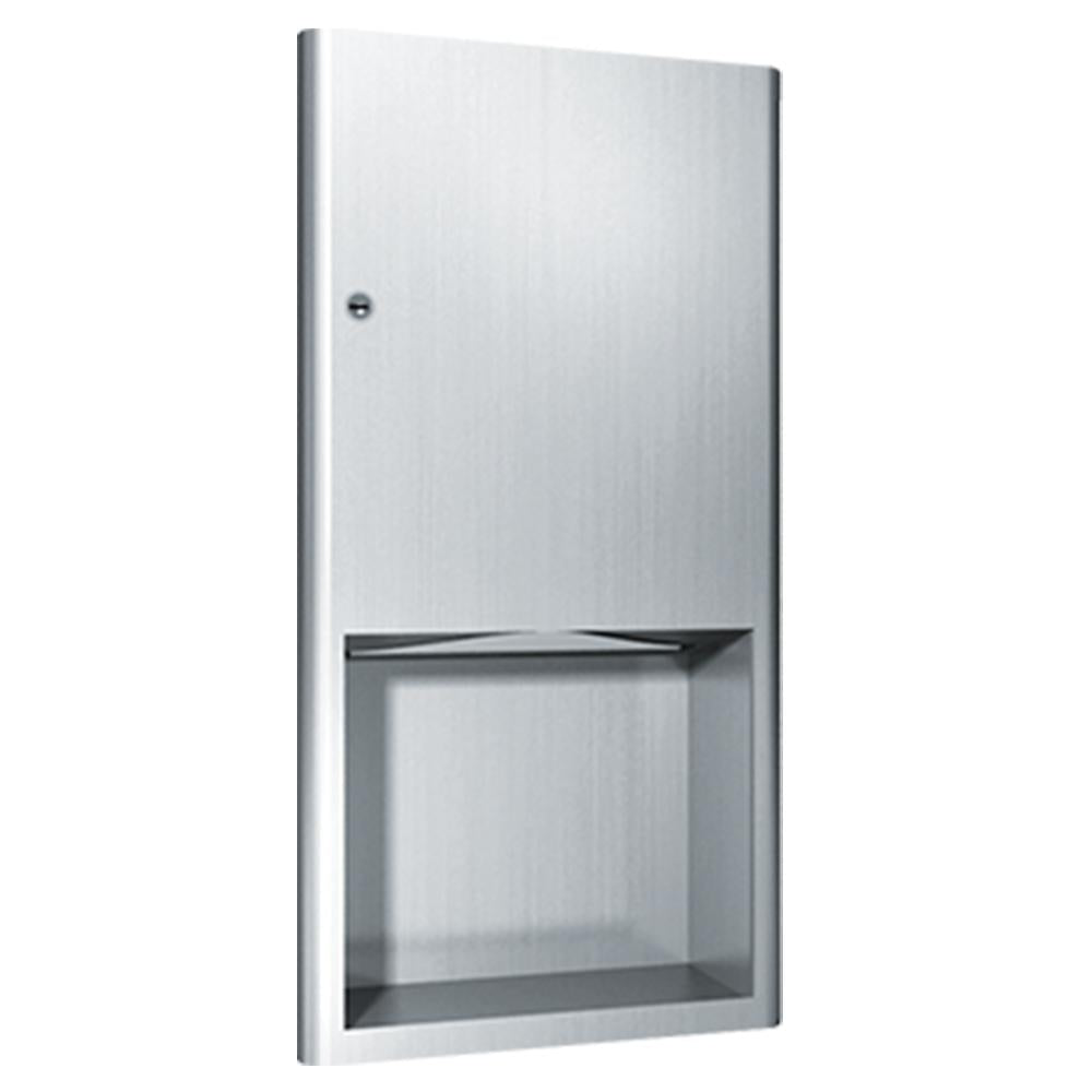 ASI 9452 Recessed Satin Paper Towel Dispenser - Wall-Mounted for Restrooms, Kitchens & Commercial Spaces