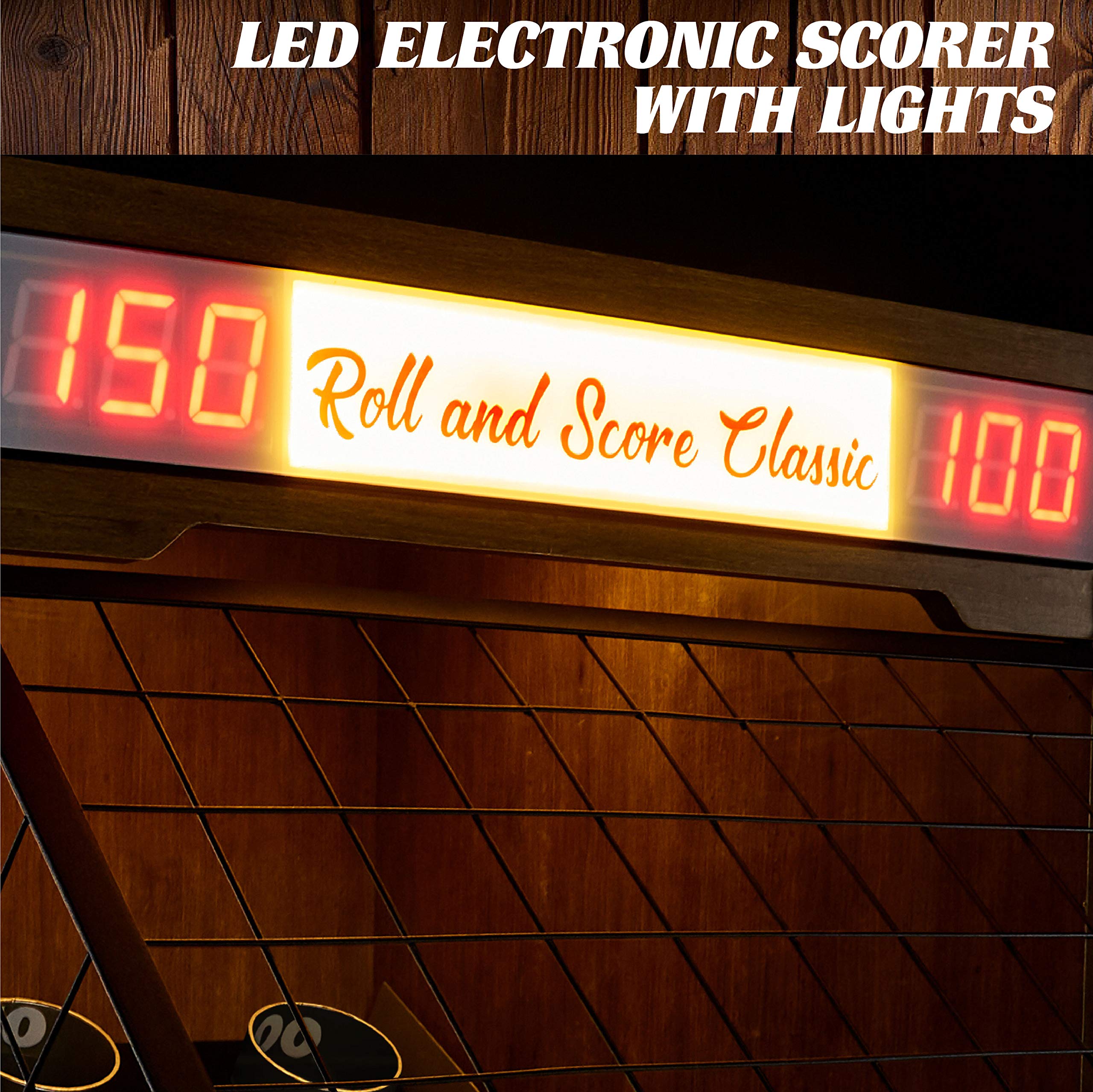 Barrington Roll and Score Game Table with Electronic Scoring & Sound Effects - Includes Game Balls - Ideal for Family Game Rooms, Parties & Indoor Entertainment