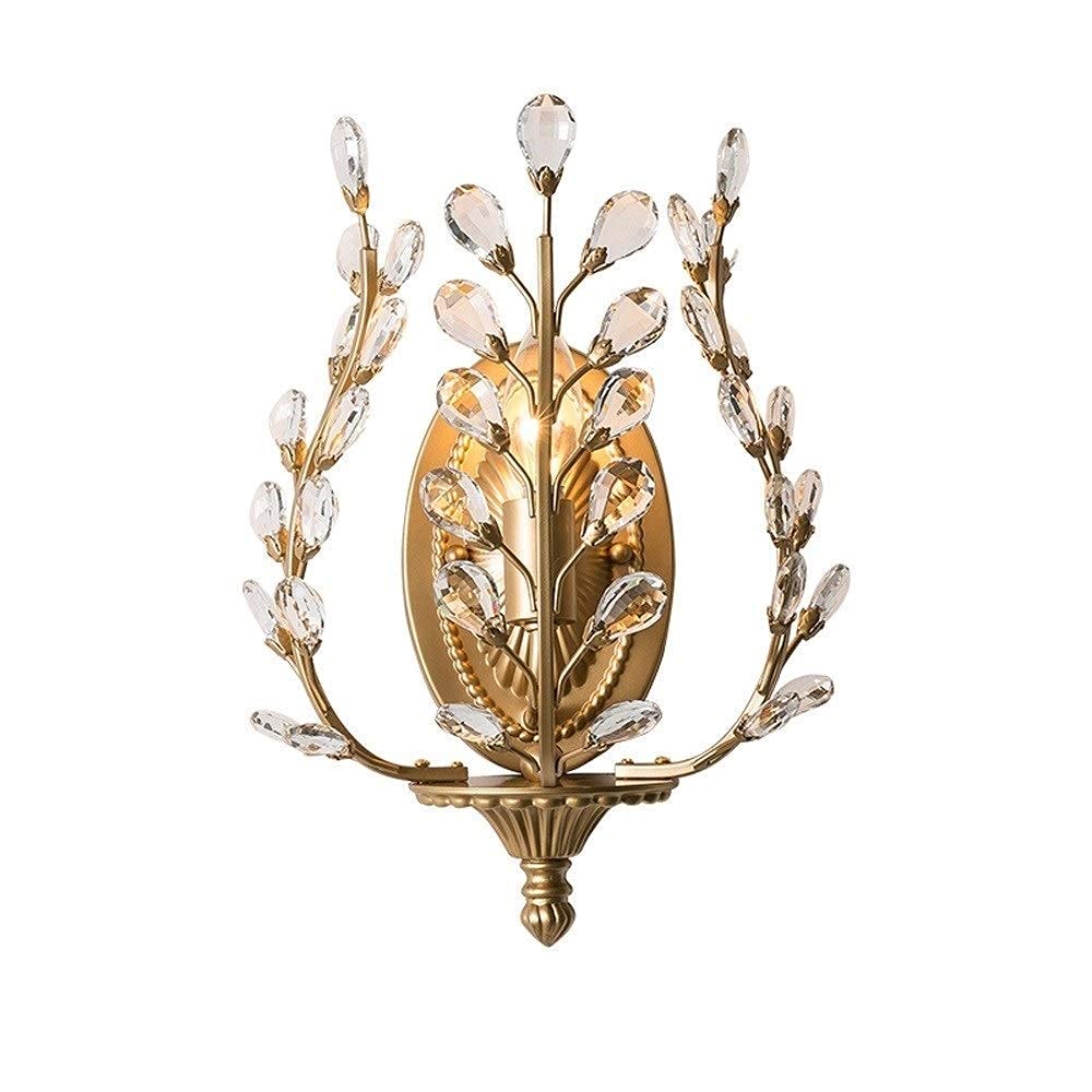 Mediterranean Crystal Wall Sconce - Elegant E14 Wall Mounted Light for Living Room, Restaurant, Bedroom & Corridor | Warm Ambient Lighting for Home Decor & Commercial Spaces