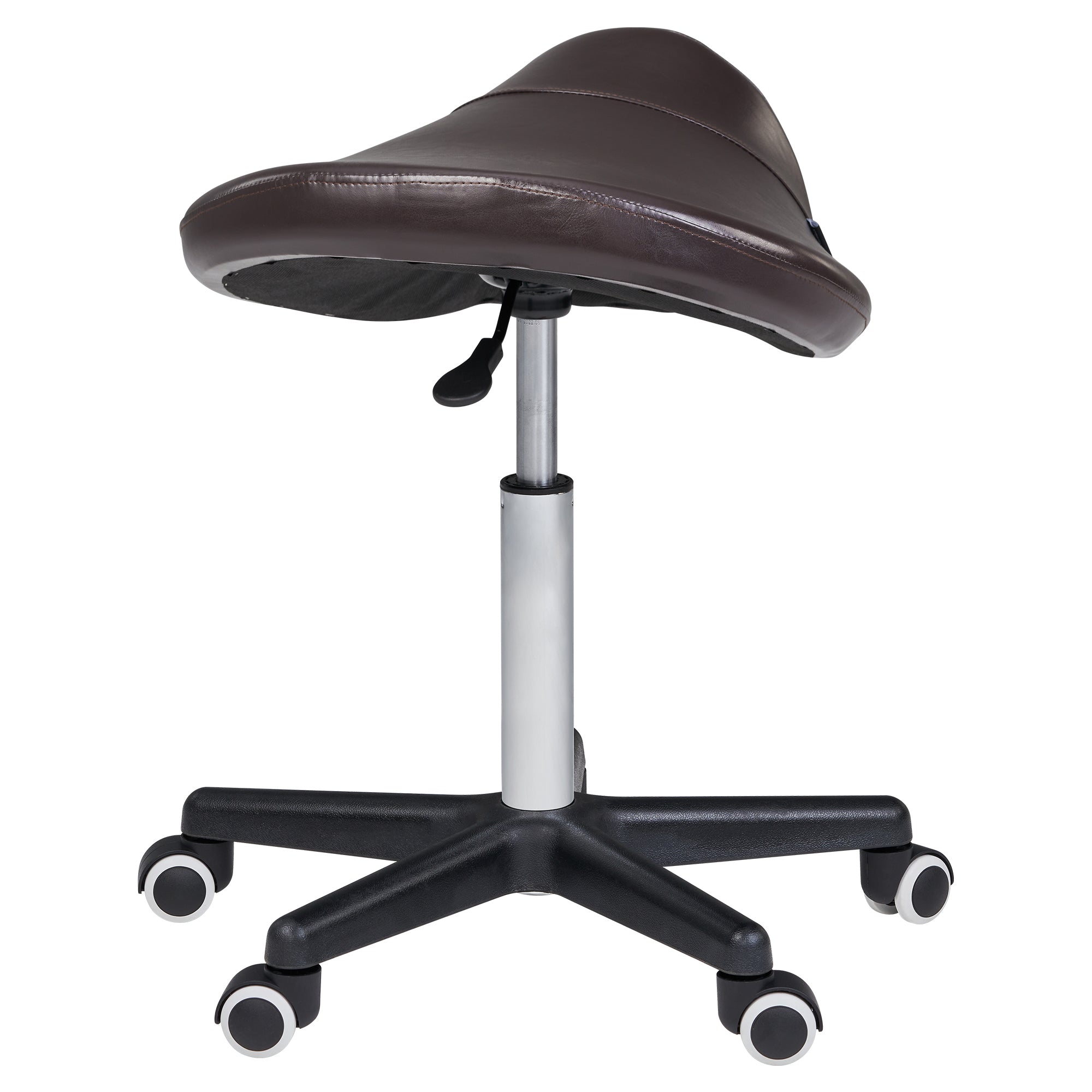Ergonomic Massage Saddle Stool with Swivel Base & Adjustable Pneumatic Lift - Posture Support Chair for Therapists, Office Workers (Rich Coffee Brown) - Perfect for Massage Clinics, Home Offices & Beauty Salons