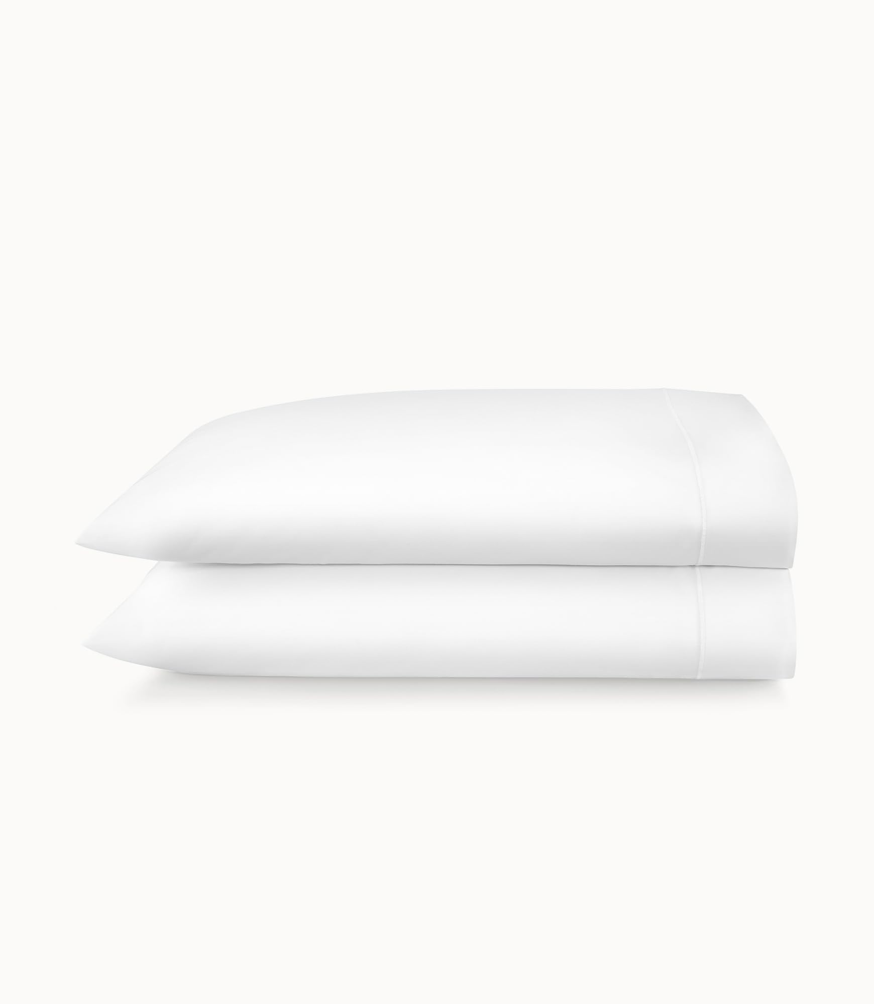Peacock Alley Soprano Sateen King Size Pillowcases - Luxurious 100% Cotton White Bedding for Master Bedroom & Guest Room