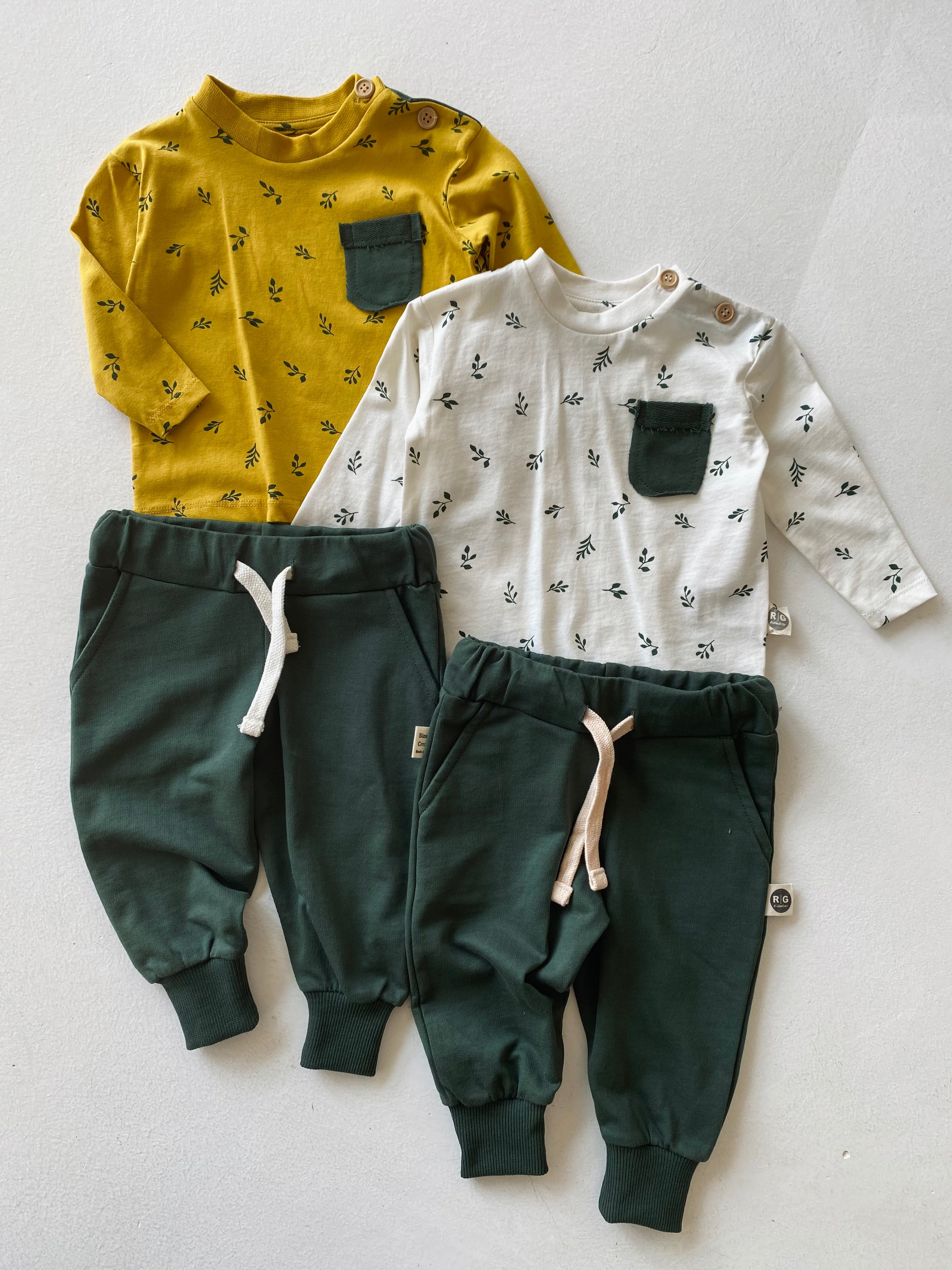 Baby Printed 2-Piece Jogger Set - Soft & Comfortable Cotton Pajamas for Boys & Girls - Perfect for Playtime, Lounging & Sleepwear